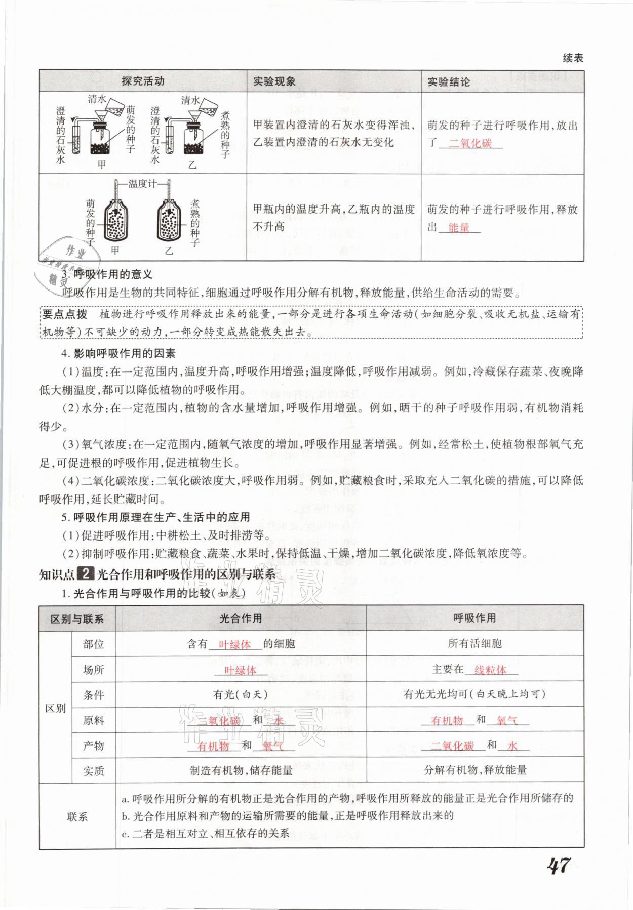 2021年領(lǐng)跑中考生物河南專版 參考答案第47頁