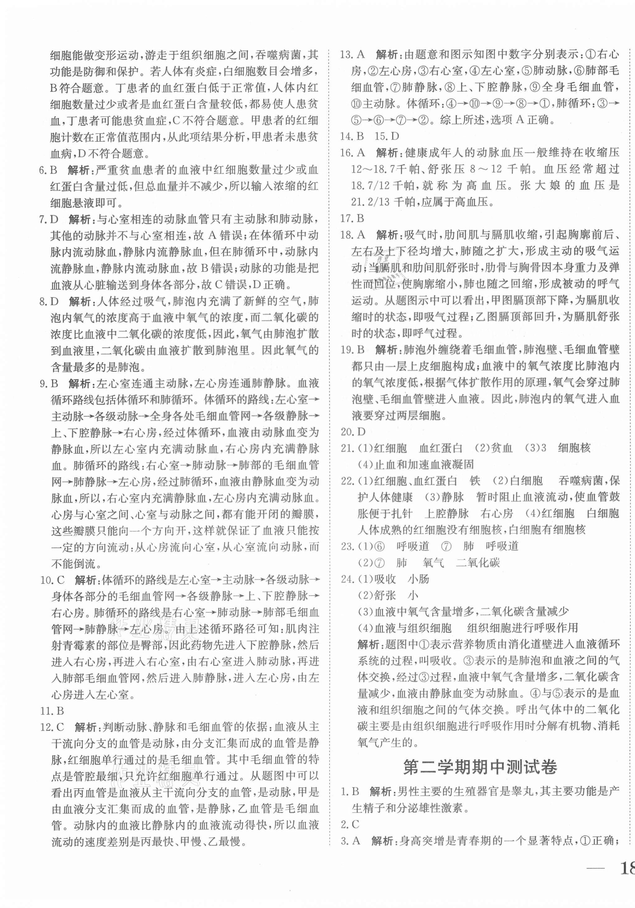 2021年抖練吧七年級生物下冊蘇科版 第3頁