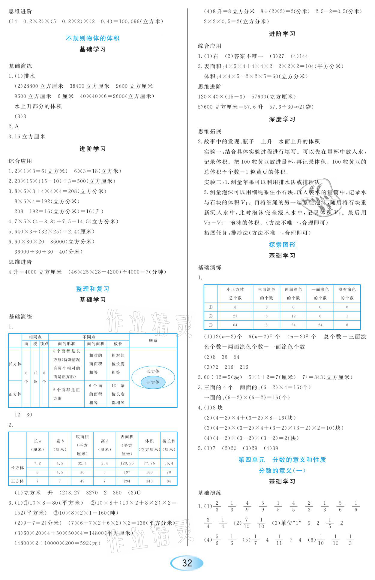 2021年資源與評(píng)價(jià)五年級(jí)數(shù)學(xué)下冊(cè)人教版黑龍江教育出版社 參考答案第4頁(yè)