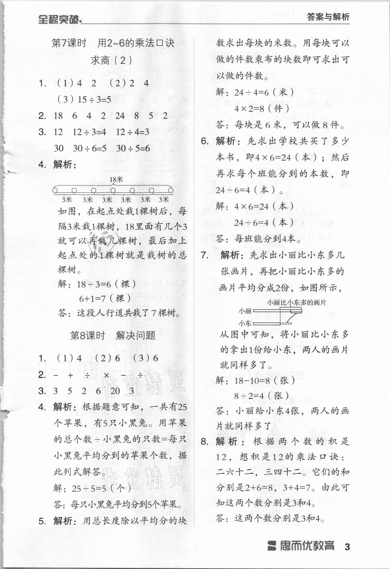 2021年全程突破二年級數(shù)學(xué)下冊人教版 第3頁