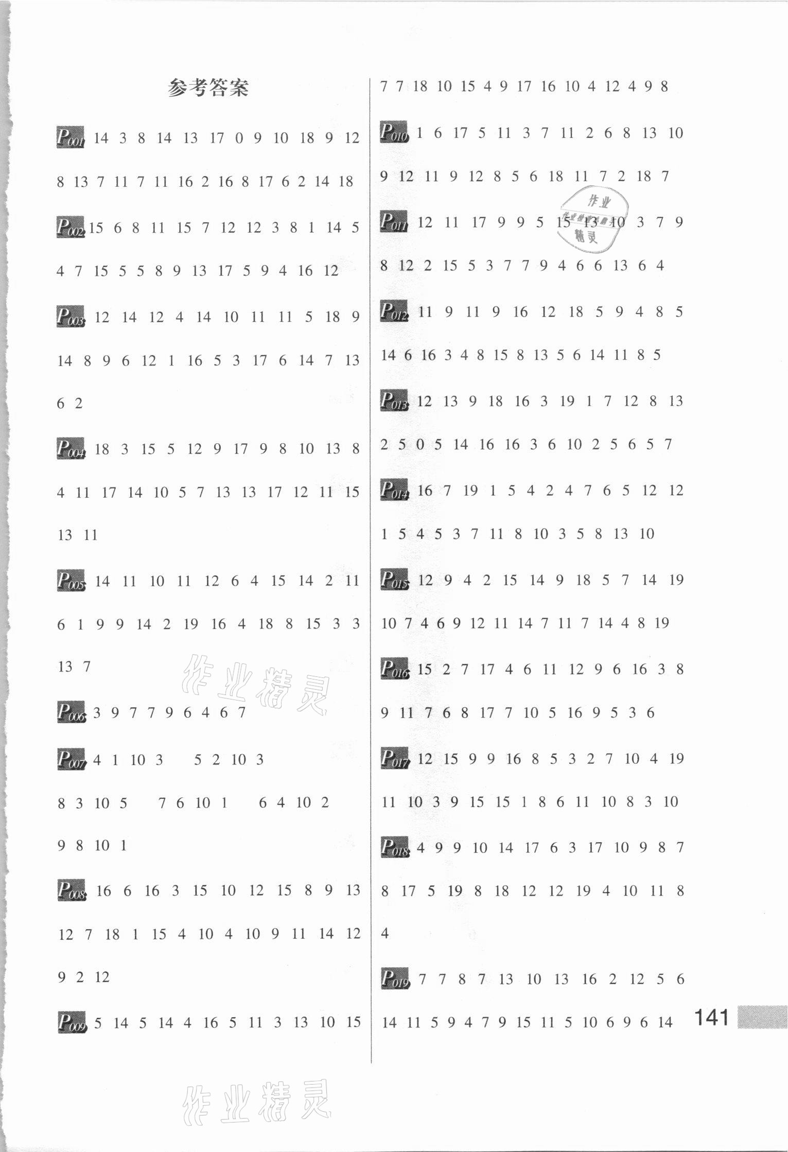 2021年每日10分钟小学数学计算高手一年级下册人教版 第1页