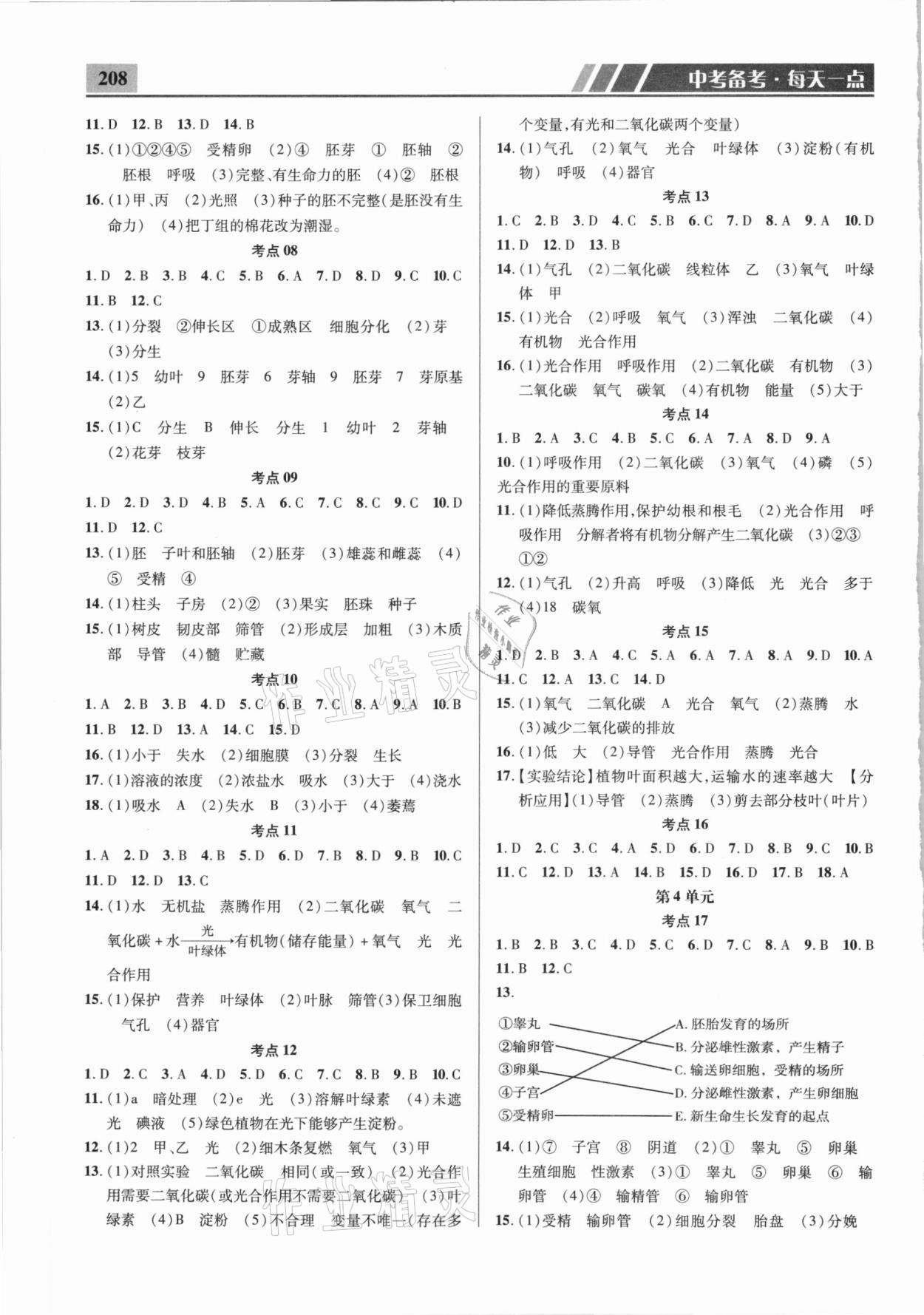 2021年中考備考每天一點生物60天 第2頁