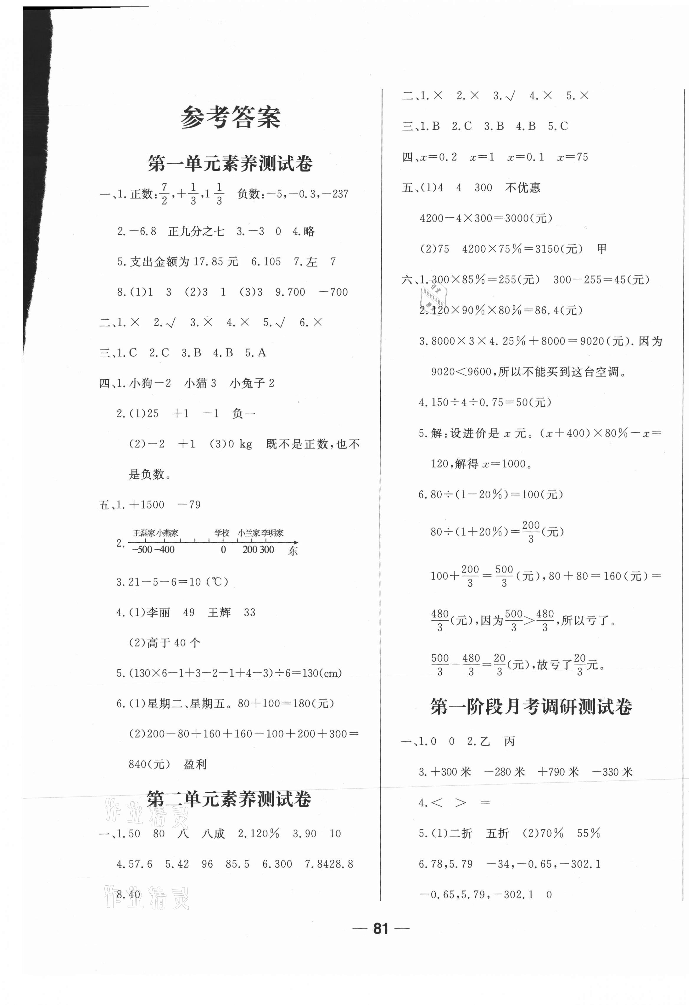 2021年易試卷六年級(jí)數(shù)學(xué)下冊(cè)人教版 第1頁(yè)