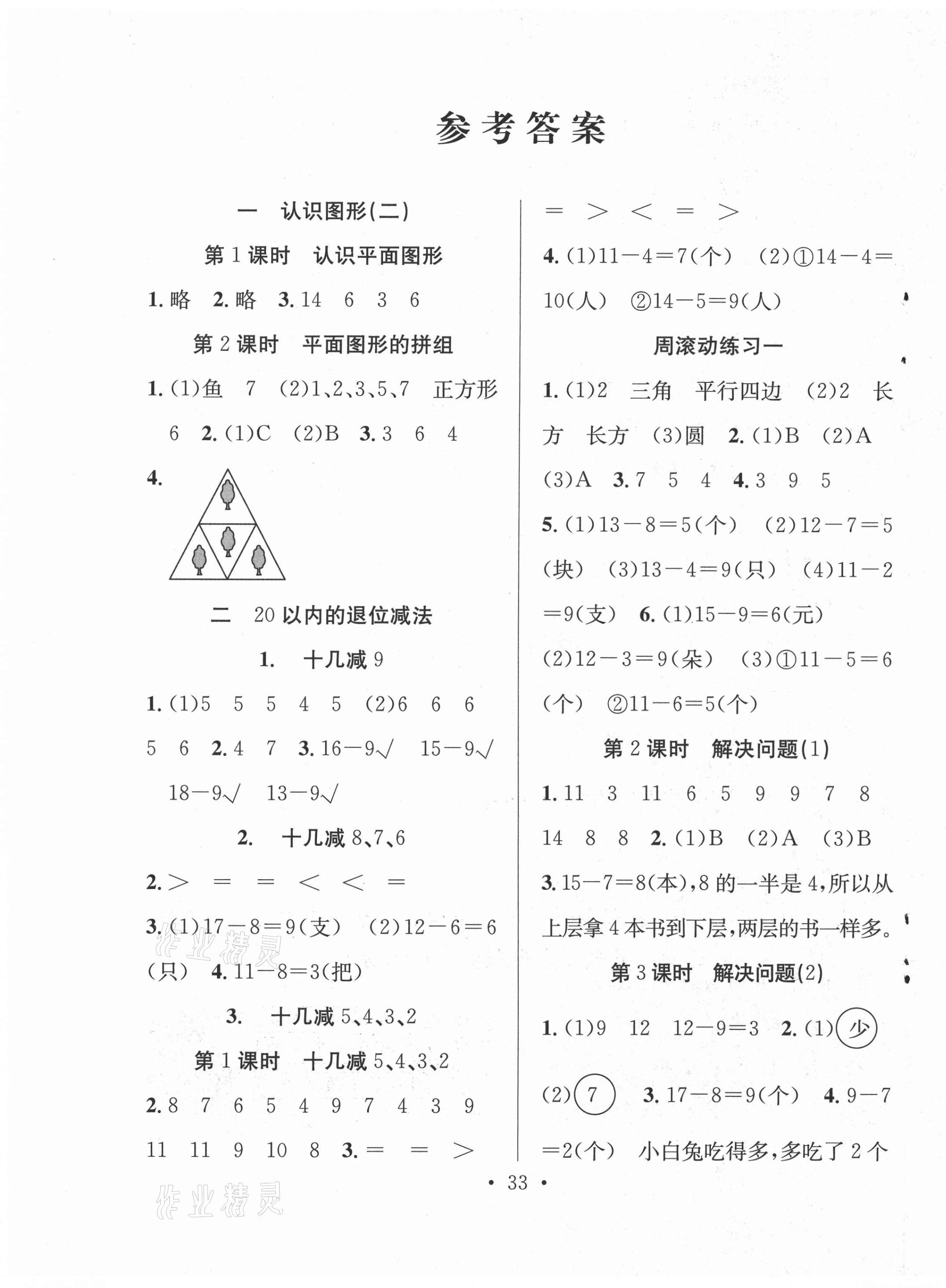 2021年全頻道課時(shí)作業(yè)一年級(jí)數(shù)學(xué)下冊(cè)人教版 第1頁