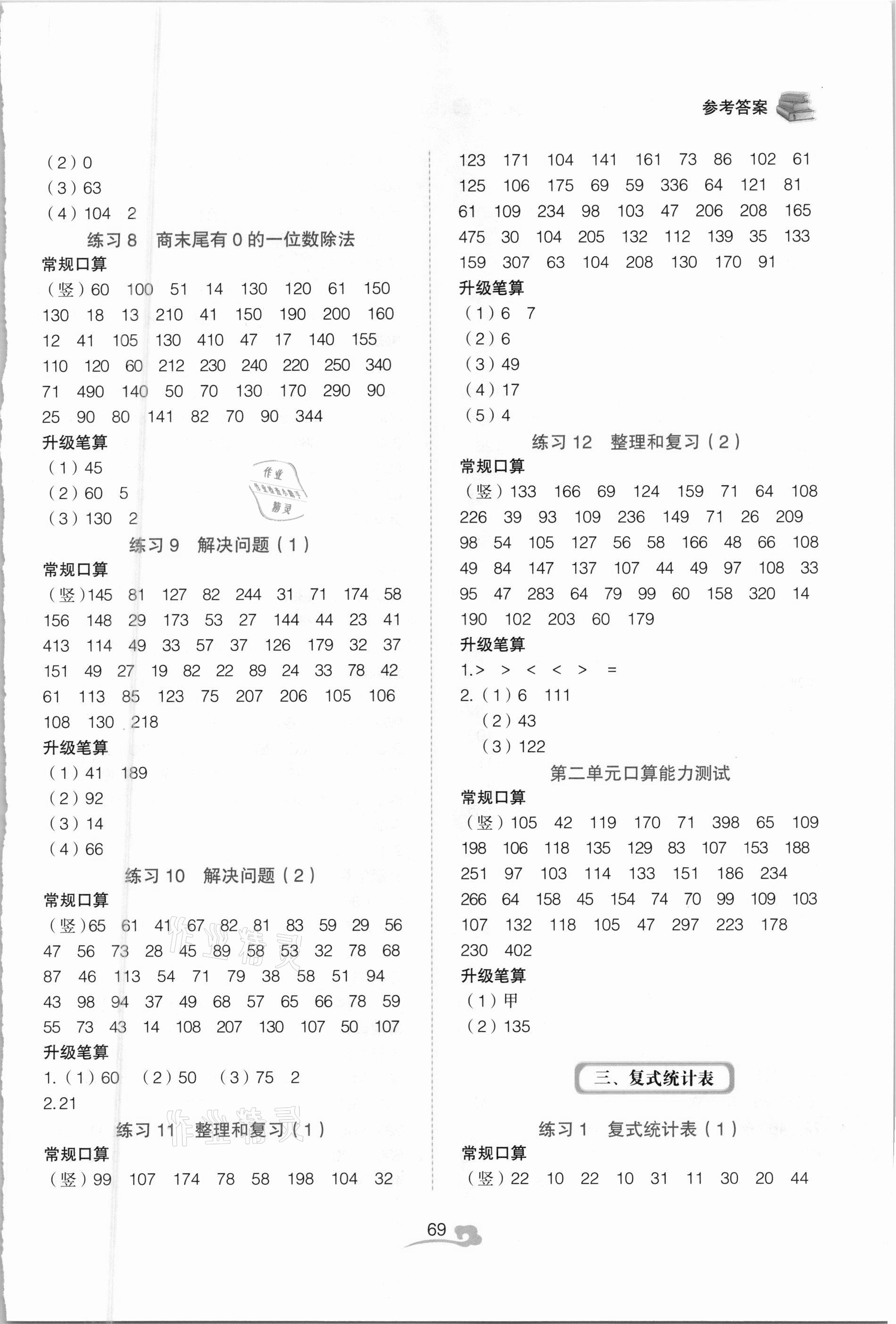 2021年全能手同步口算專項訓練三年級數學下冊人教版 第3頁