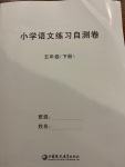 2021年小學(xué)練習(xí)自測卷五年級(jí)語文下冊(cè)人教版