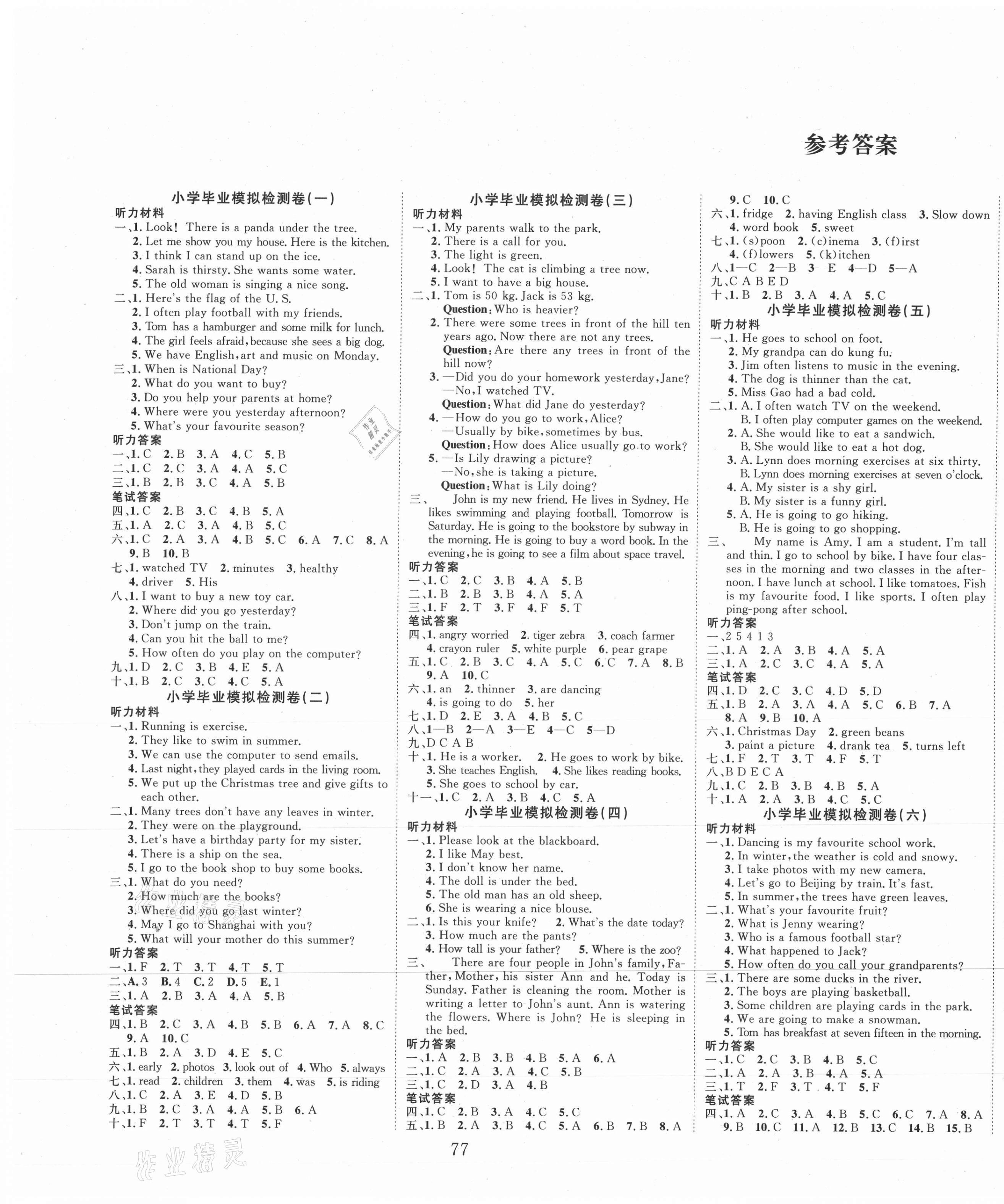 2021年名校真題小升初金典卷英語 第1頁