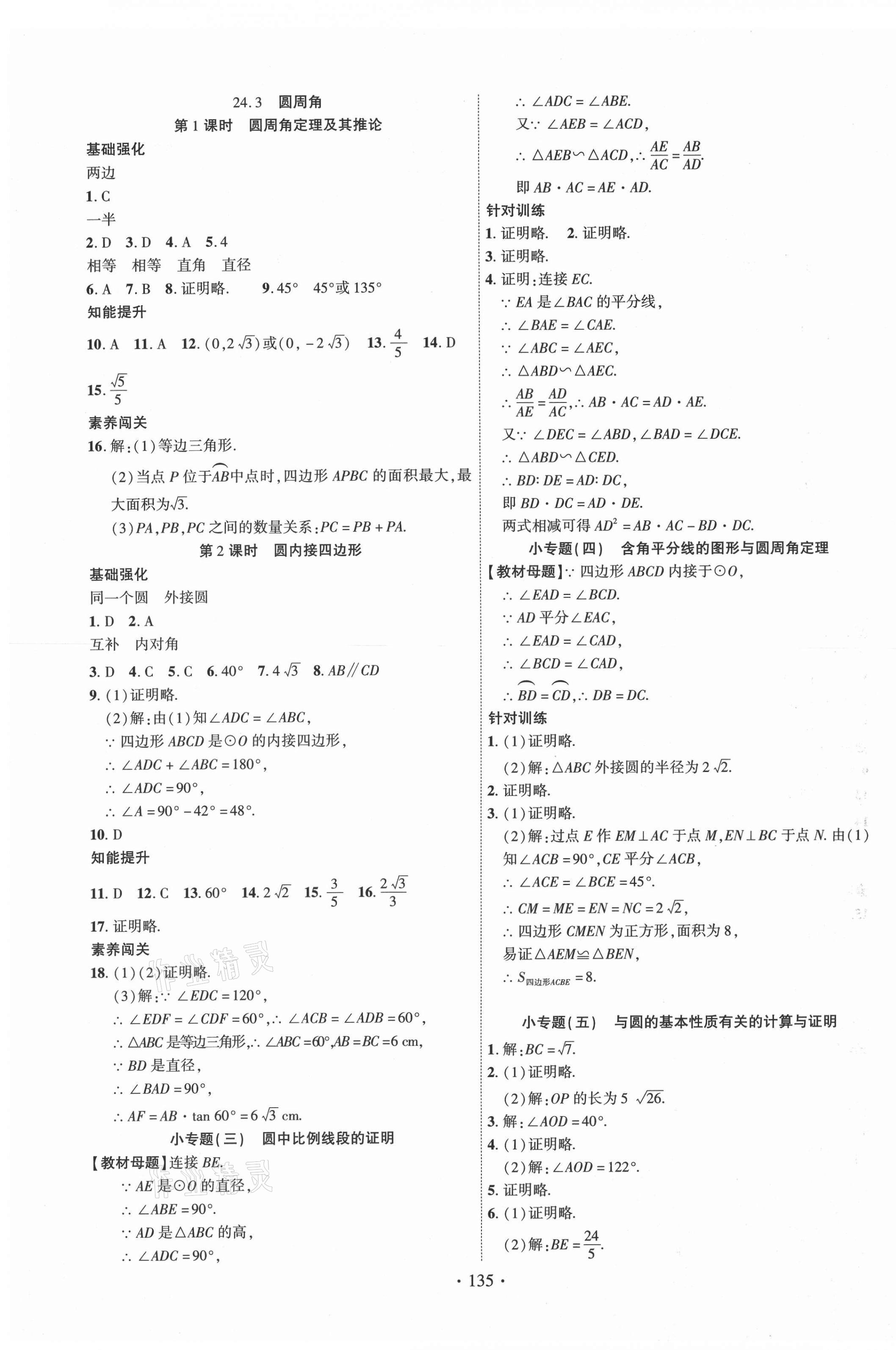 2021年暢優(yōu)新課堂九年級數(shù)學(xué)下冊滬科版 第3頁