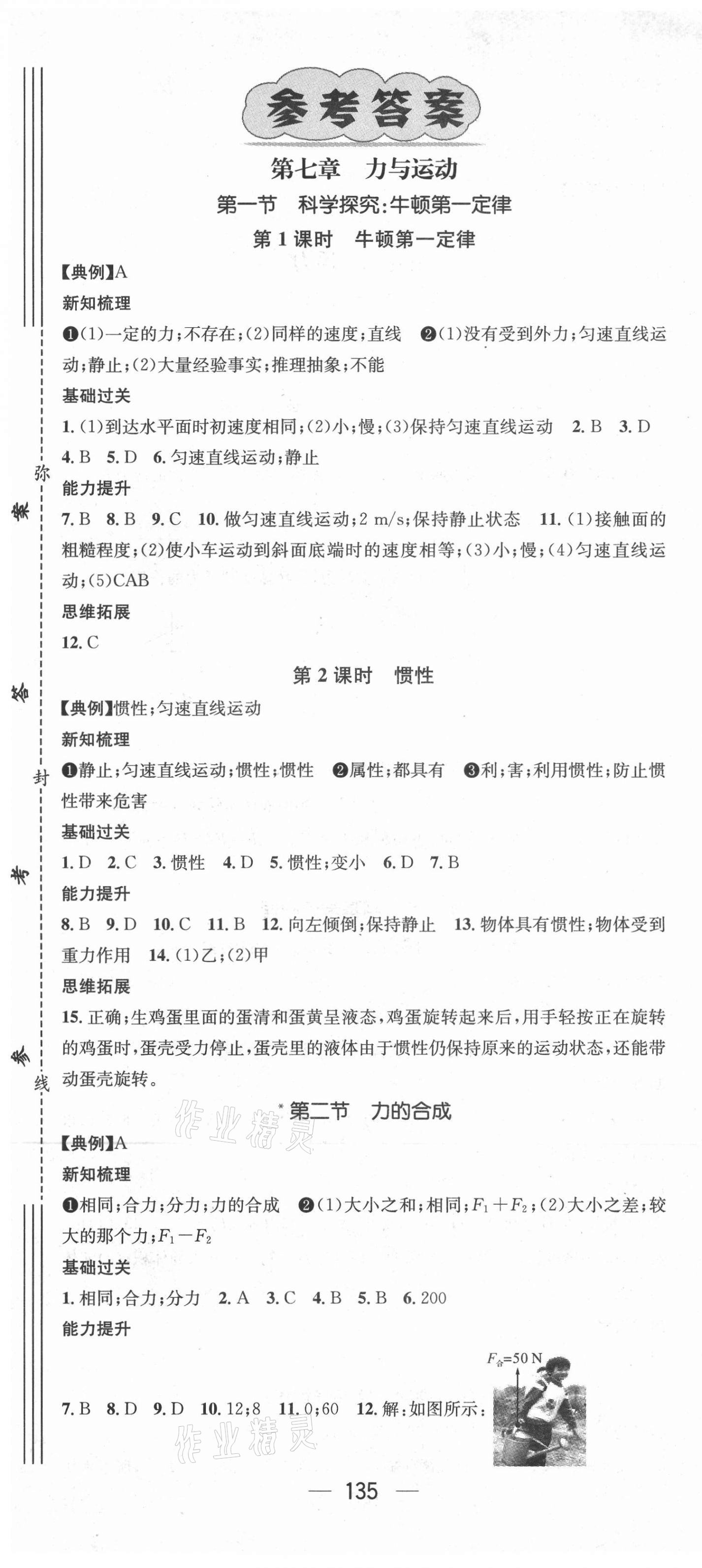 2021年名师测控八年级物理下册沪科版Ⅰ 第1页