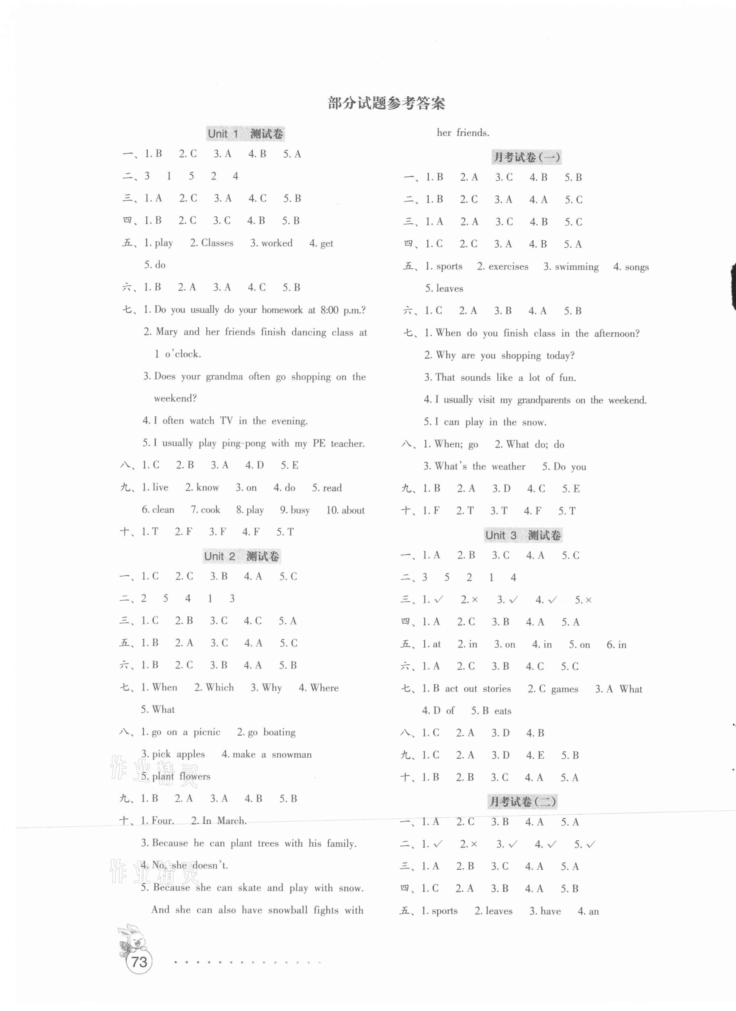 2021年英語學(xué)習(xí)與鞏固測(cè)試卷五年級(jí)下冊(cè)人教版 第1頁