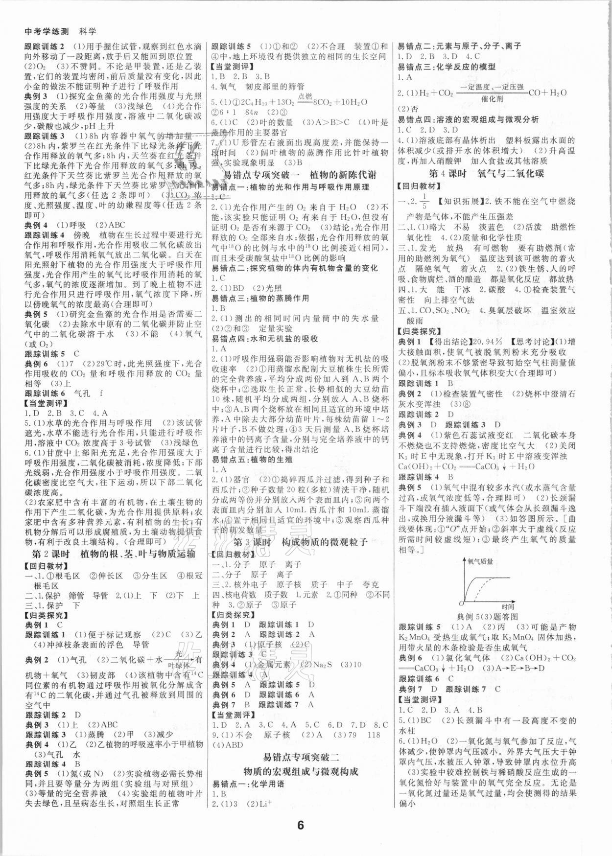 2021年全效學(xué)習(xí)中考學(xué)練測科學(xué)年級版 參考答案第5頁