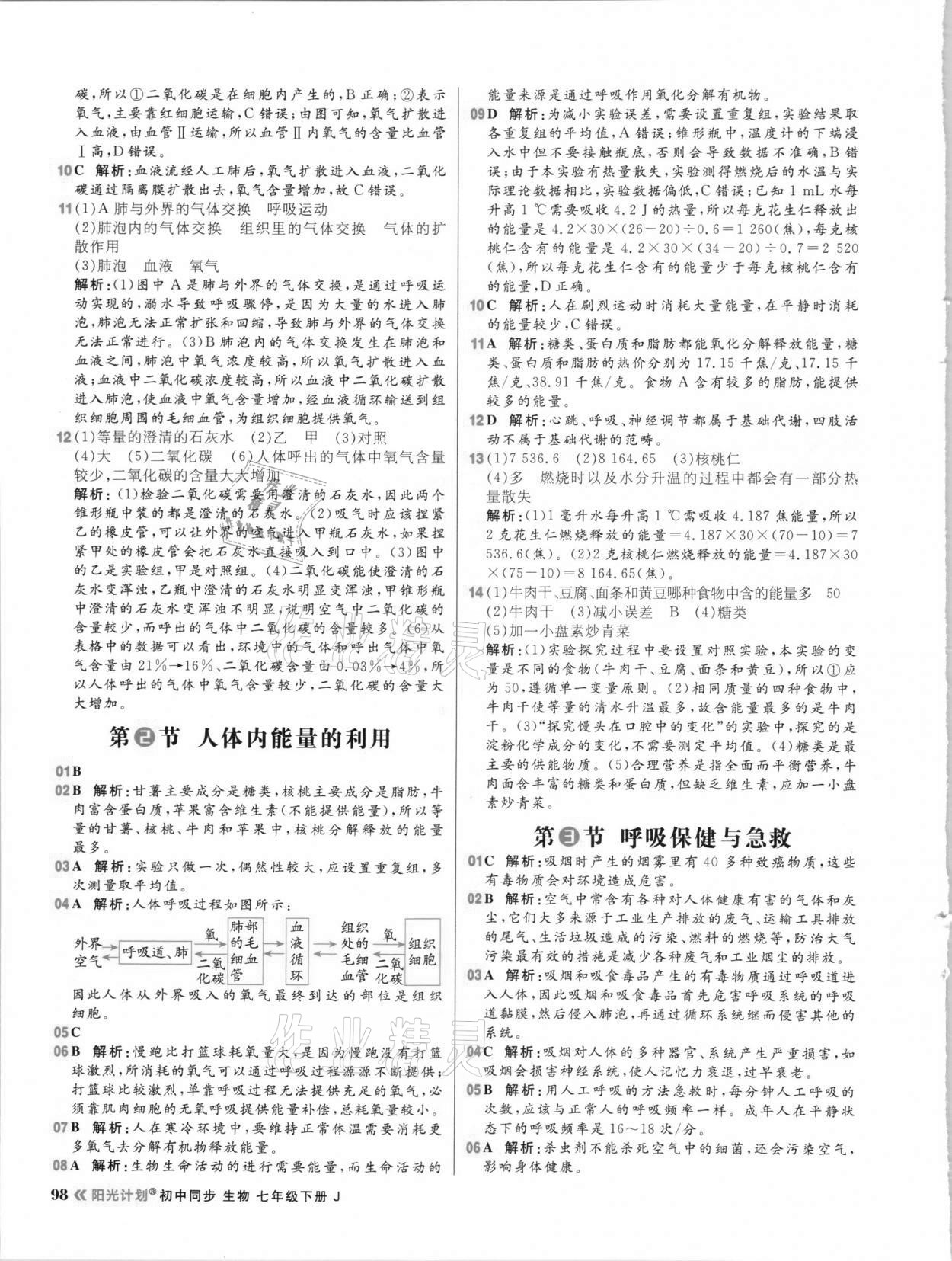 2021年陽(yáng)光計(jì)劃初中同步七年級(jí)生物下冊(cè)濟(jì)南版 第6頁(yè)