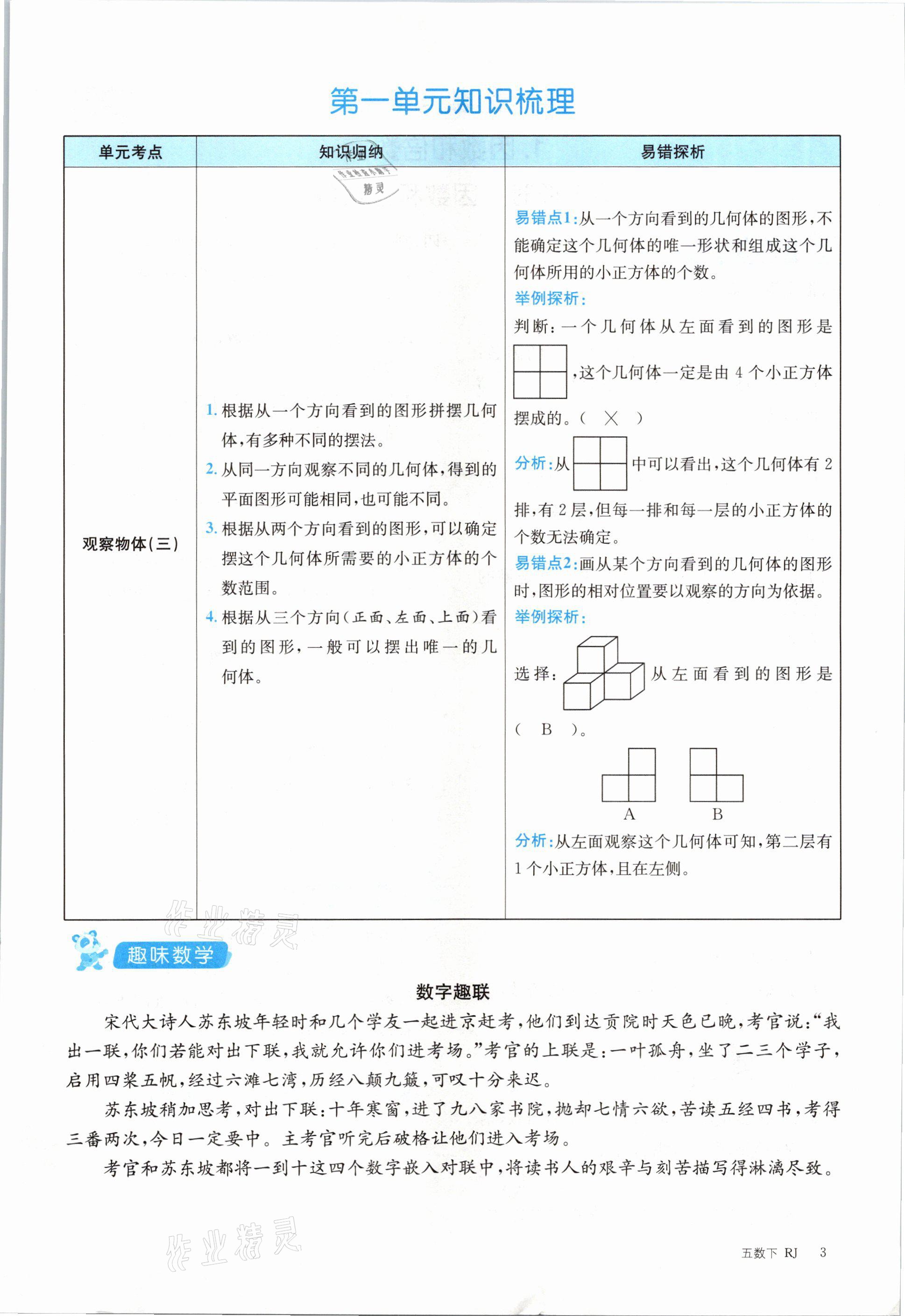 2021年合力數(shù)學(xué)金題精練五年級(jí)下冊(cè)人教版 第3頁(yè)