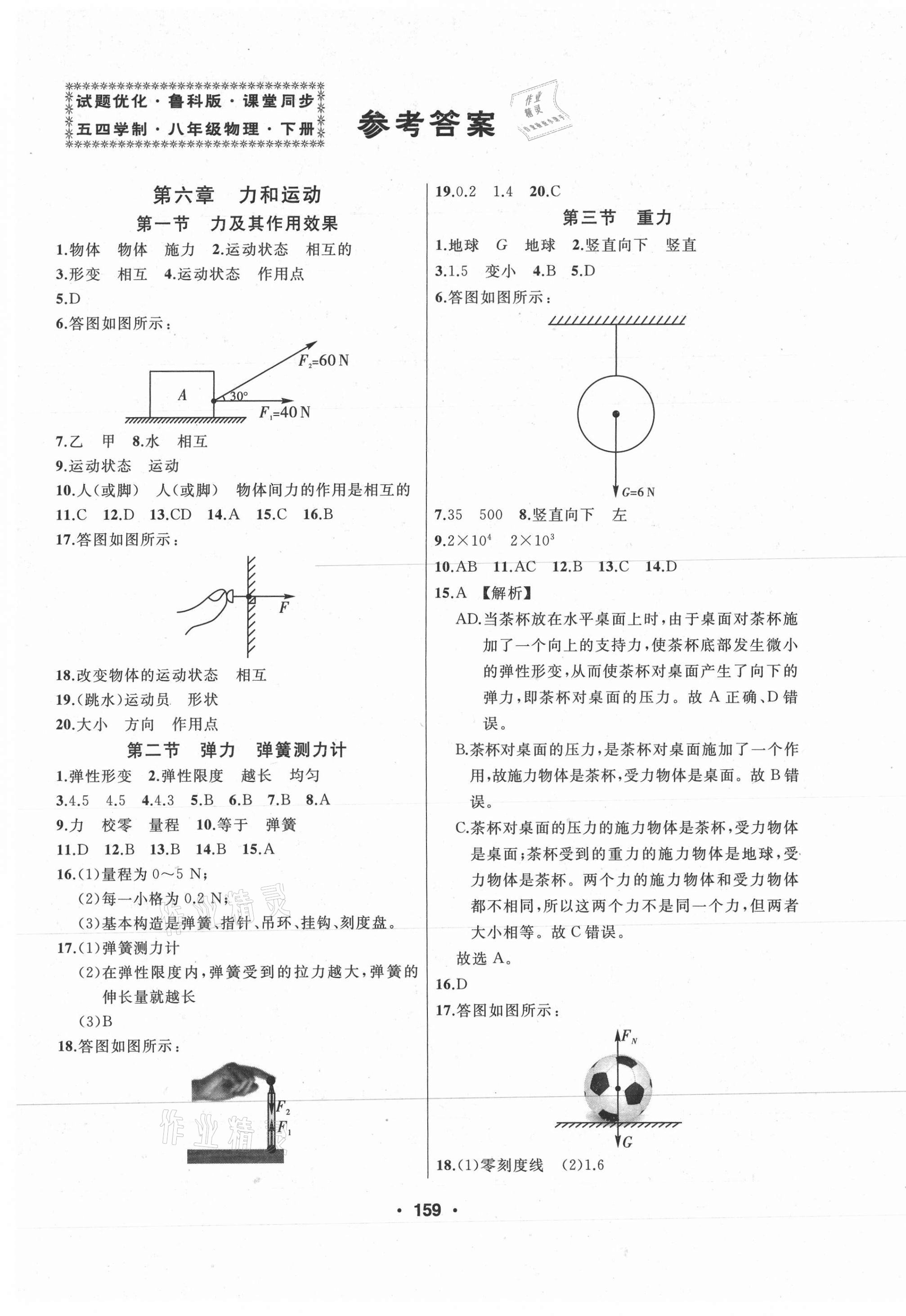 2021年试题优化课堂同步八年级物理下册鲁科版54制 第1页