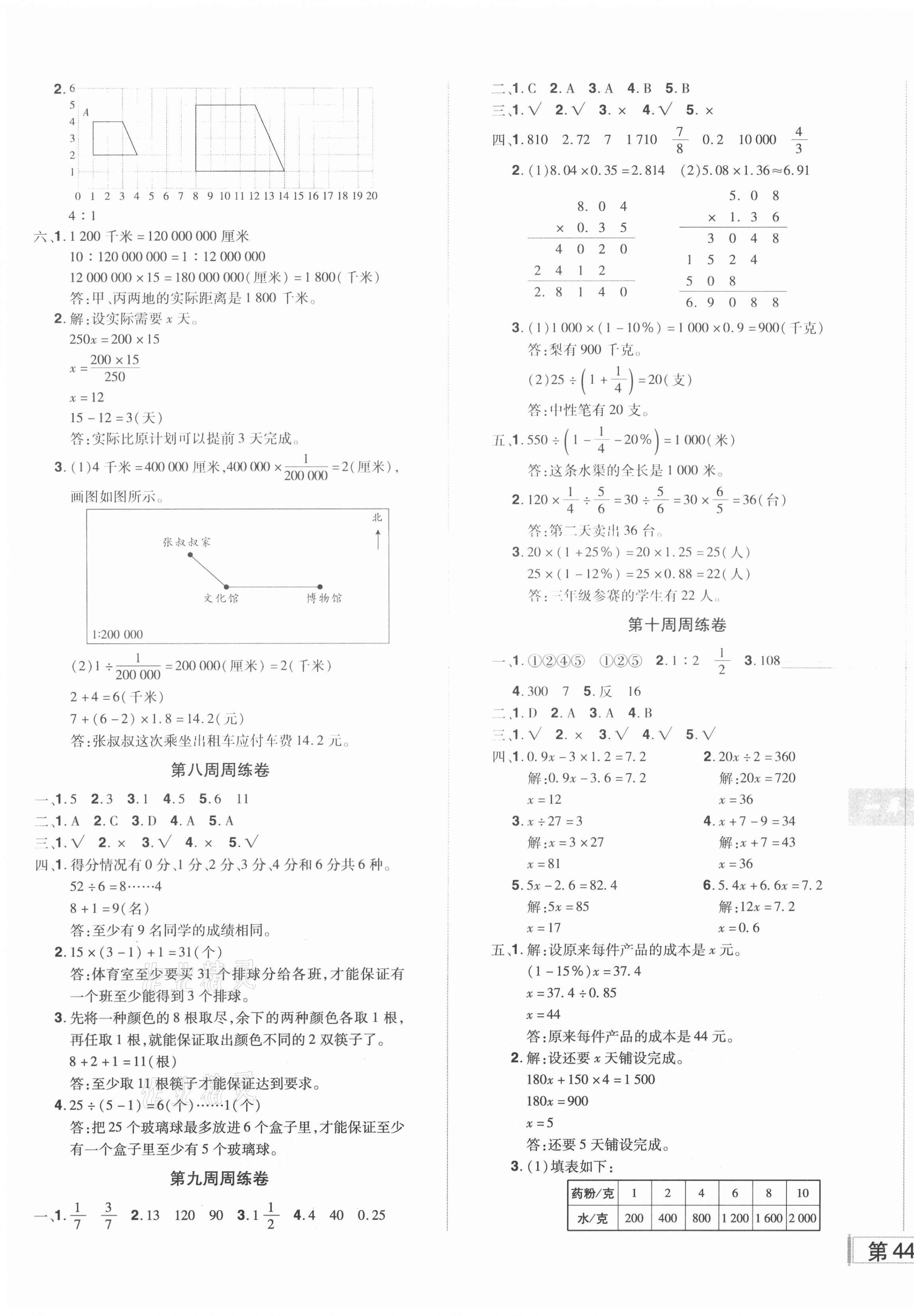 2021年?duì)钤尚W(xué)同步測(cè)試卷六年級(jí)數(shù)學(xué)下冊(cè)人教版 第3頁(yè)