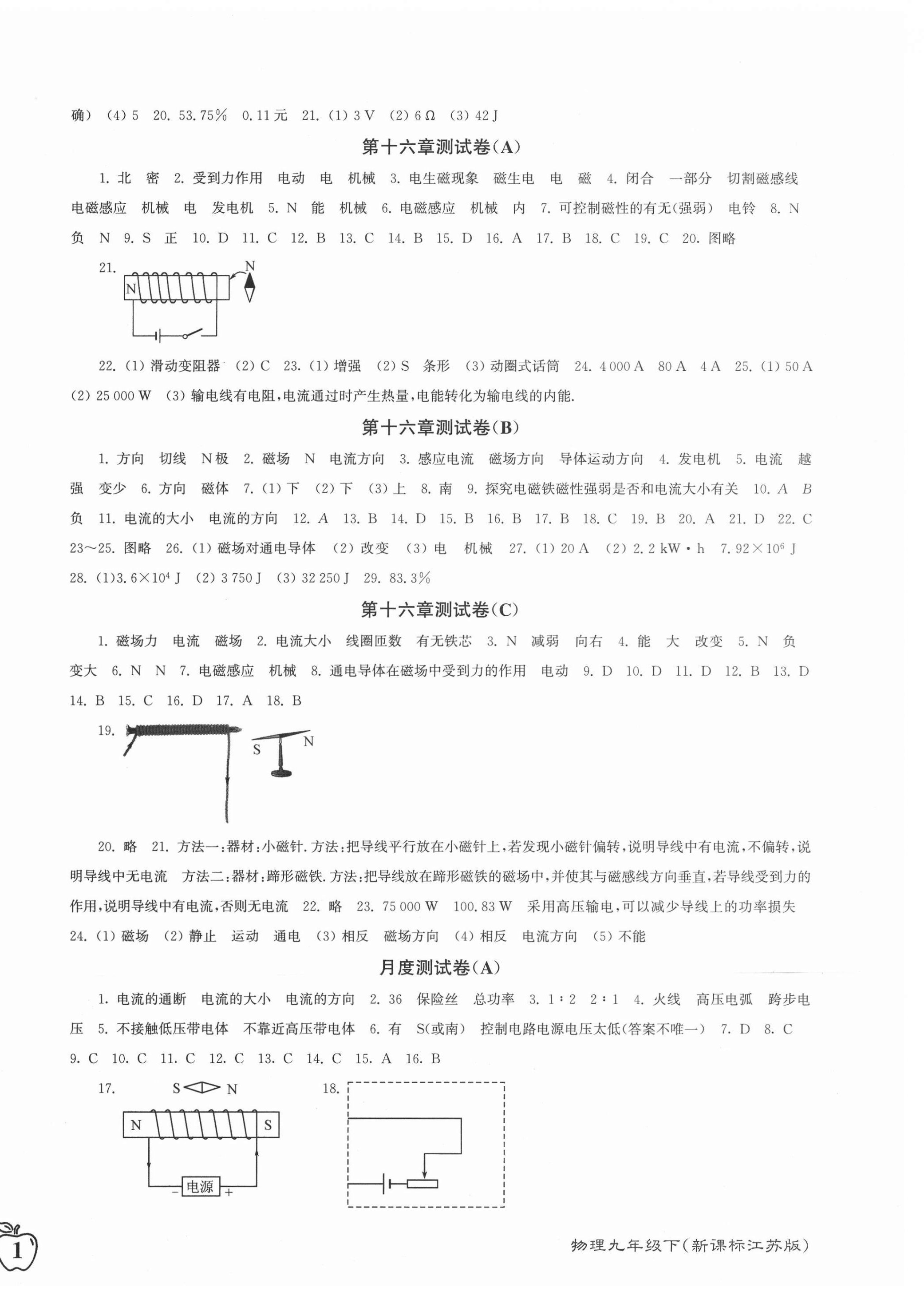 2021年江蘇密卷九年級物理下冊江蘇版 第2頁