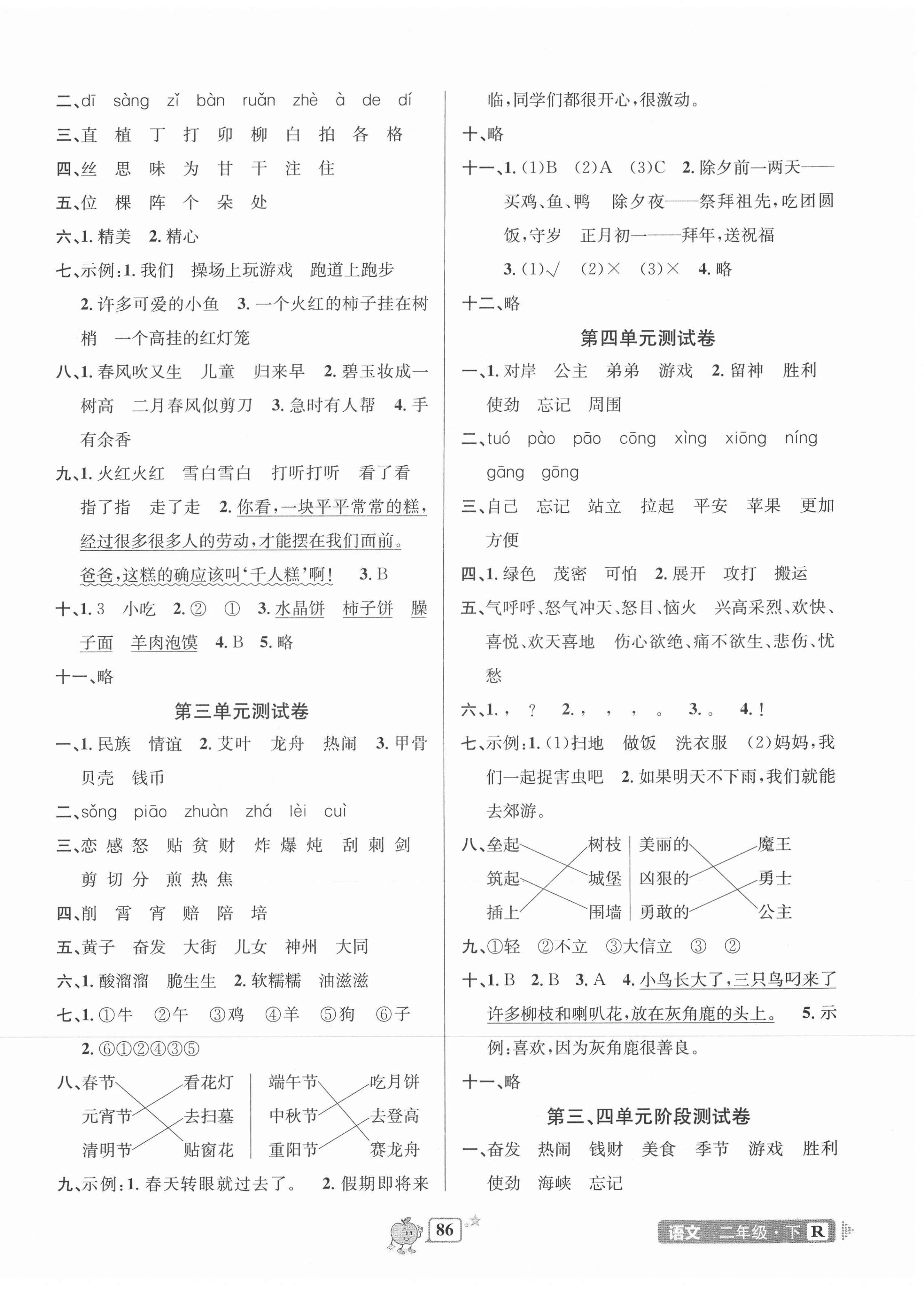 2021年開源圖書單元直通車二年級語文下冊人教版 第2頁