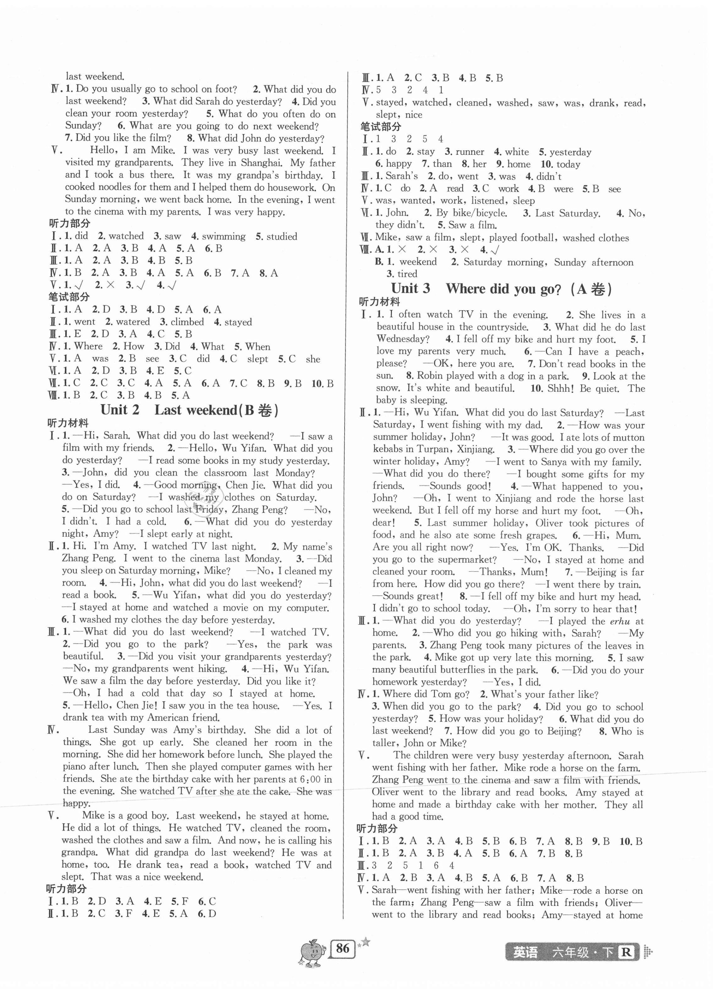 2021年開(kāi)源圖書(shū)單元直通車六年級(jí)英語(yǔ)下冊(cè)人教版 第2頁(yè)