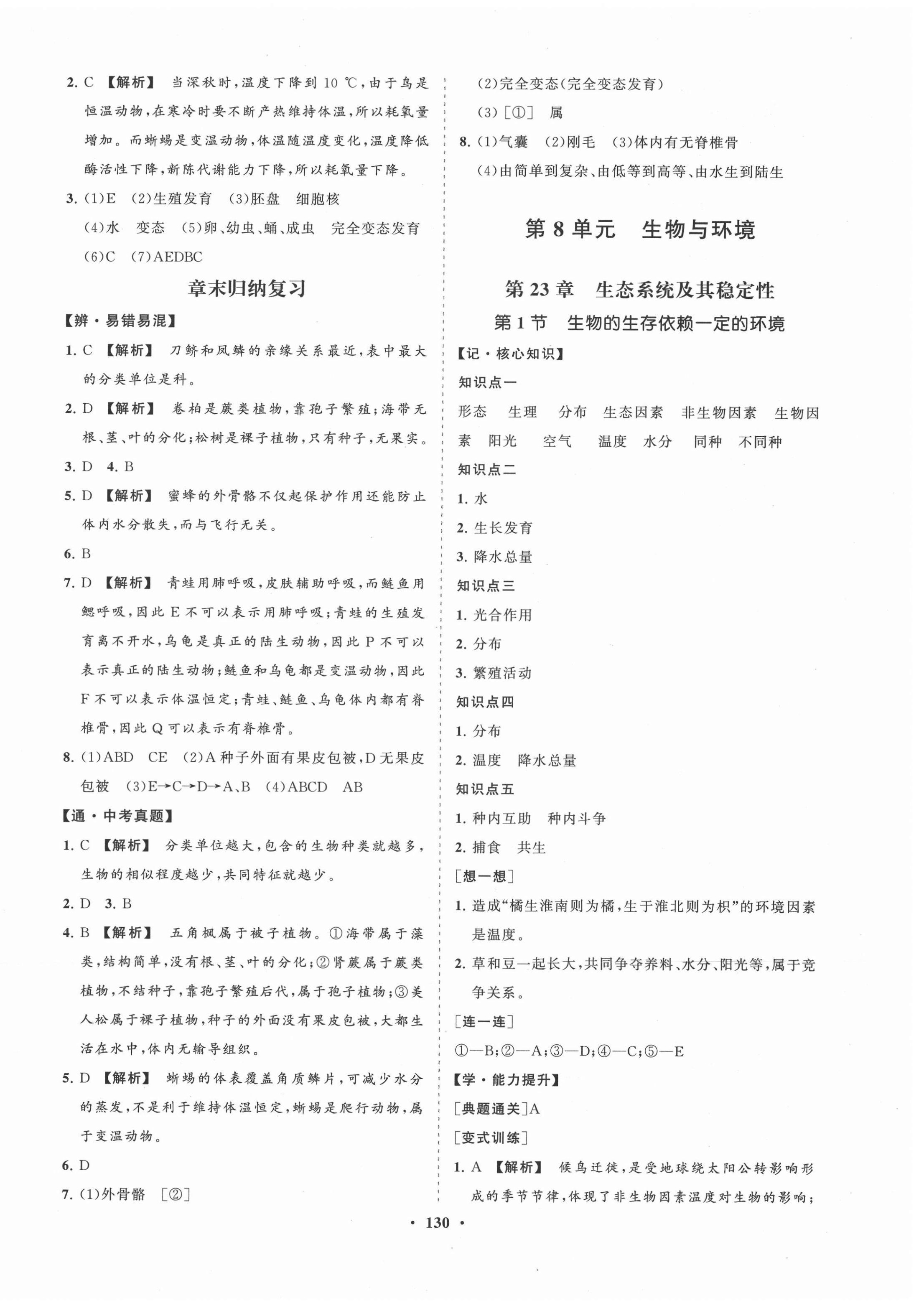 2021年新課程同步練習冊八年級生物下冊北師大版 第6頁