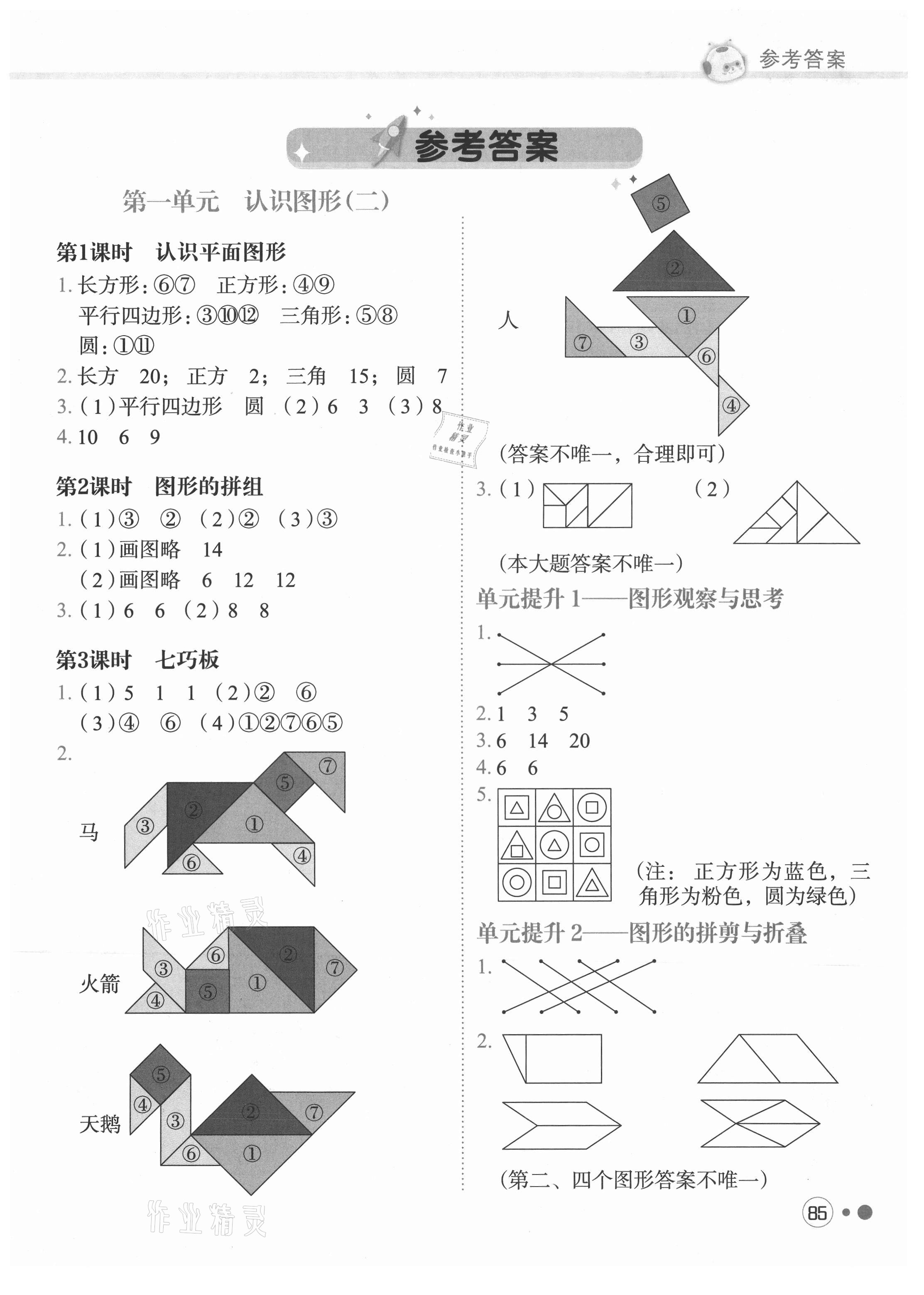 2021年黃岡小狀元練重點一年級數學下冊人教版 第1頁