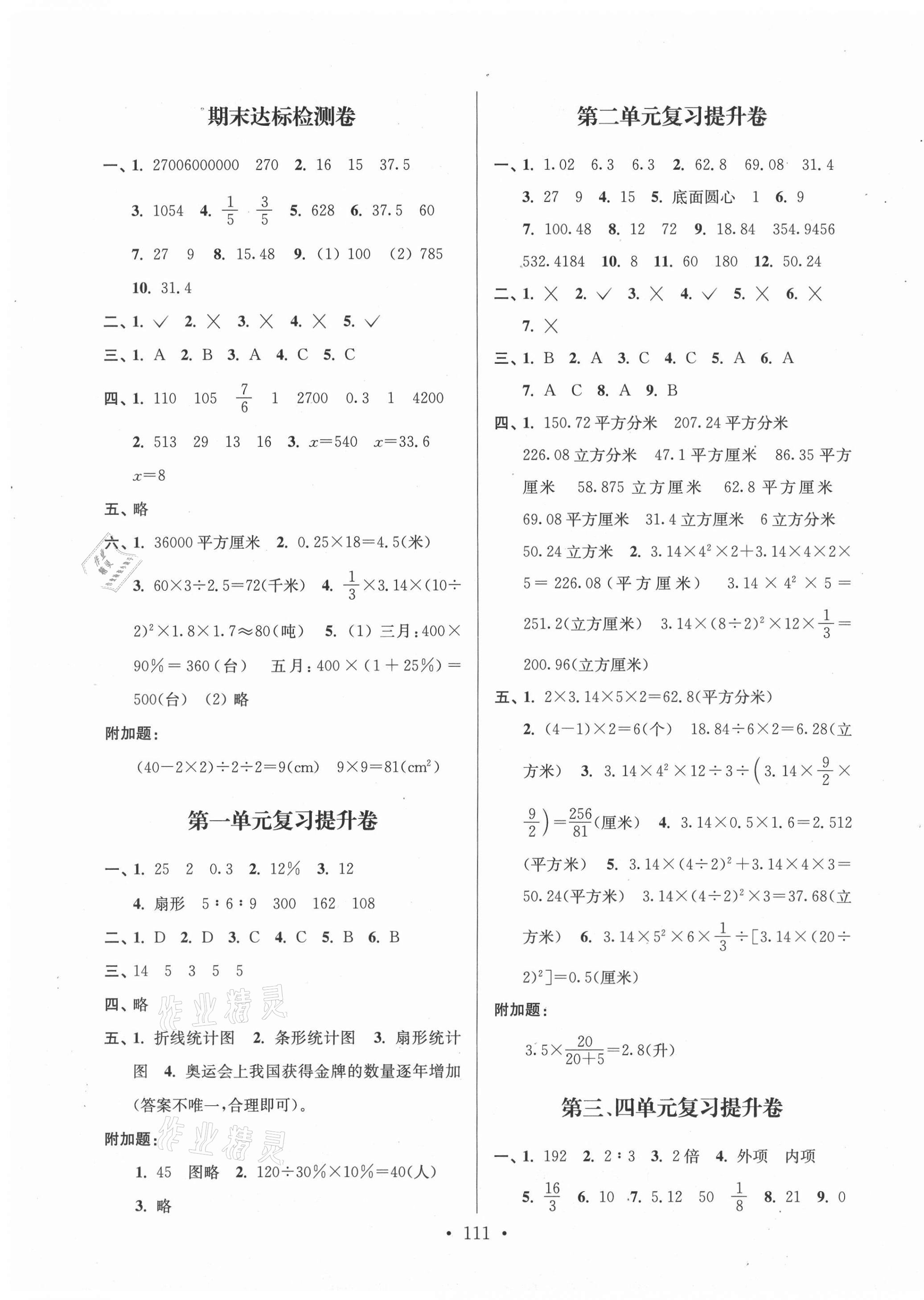 2021年江蘇好卷六年級數(shù)學下冊蘇教版 第3頁