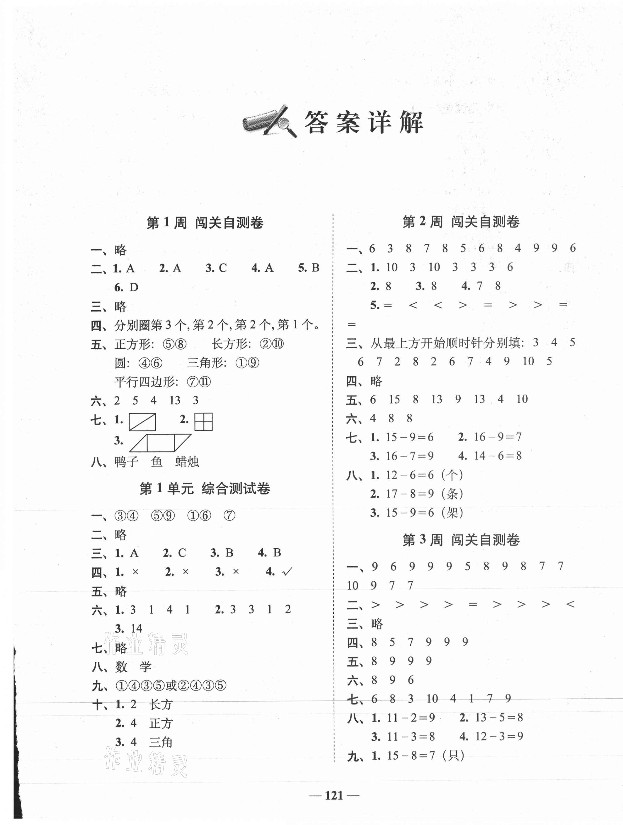 2021年A加全程練考卷一年級數學下冊人教版 第1頁