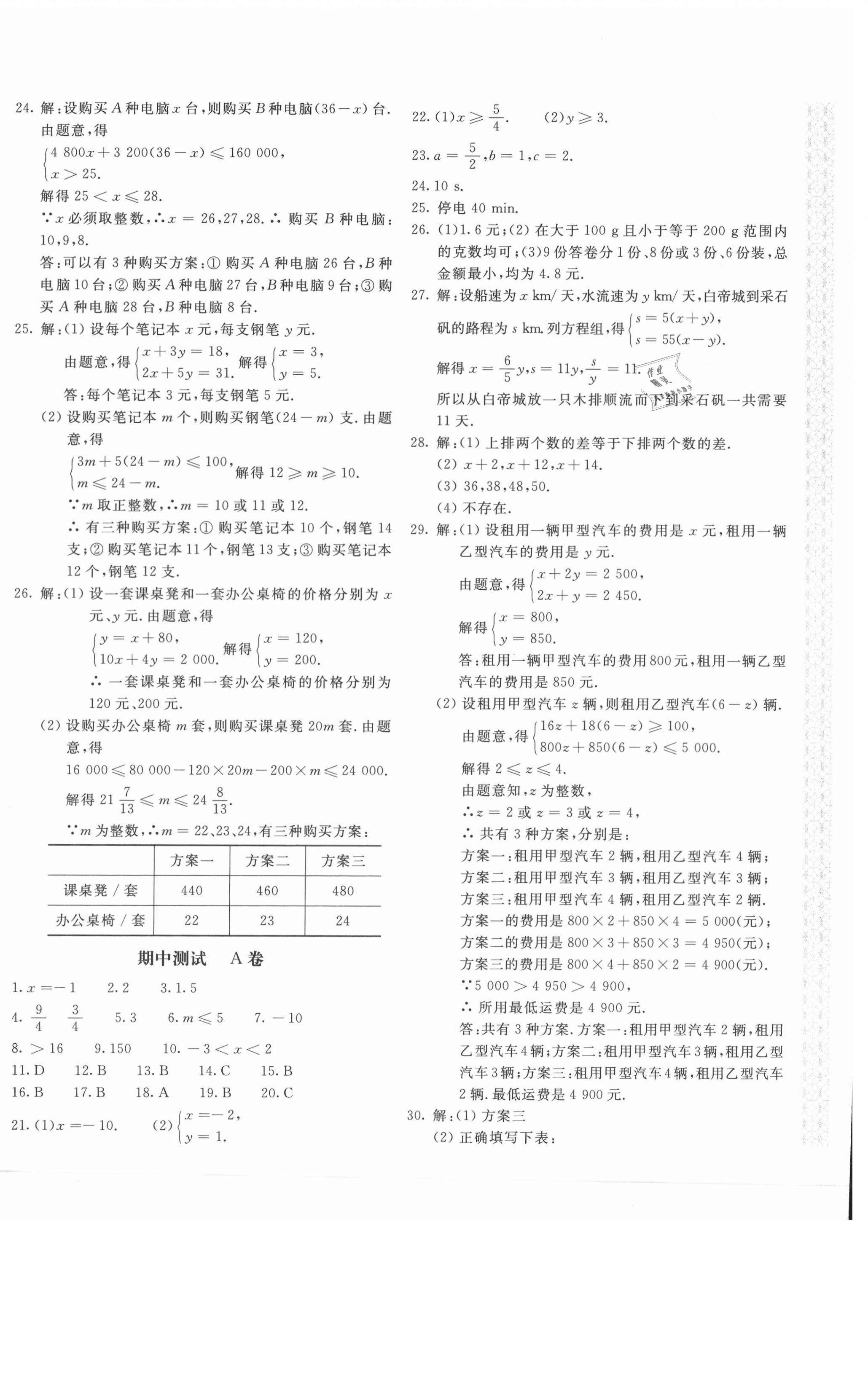 2021年新課堂AB卷單元測試七年級數(shù)學(xué)下冊華東師大版 第4頁