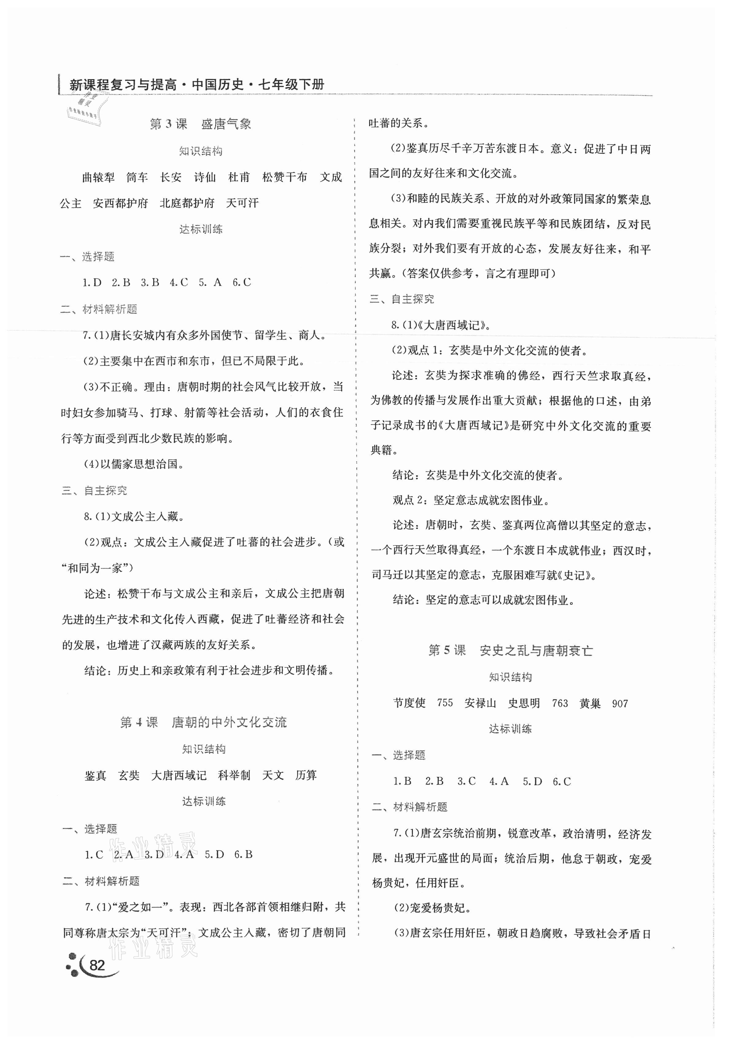 2021年新課程復(fù)習(xí)與提高七年級(jí)歷史下冊統(tǒng)編版 第2頁