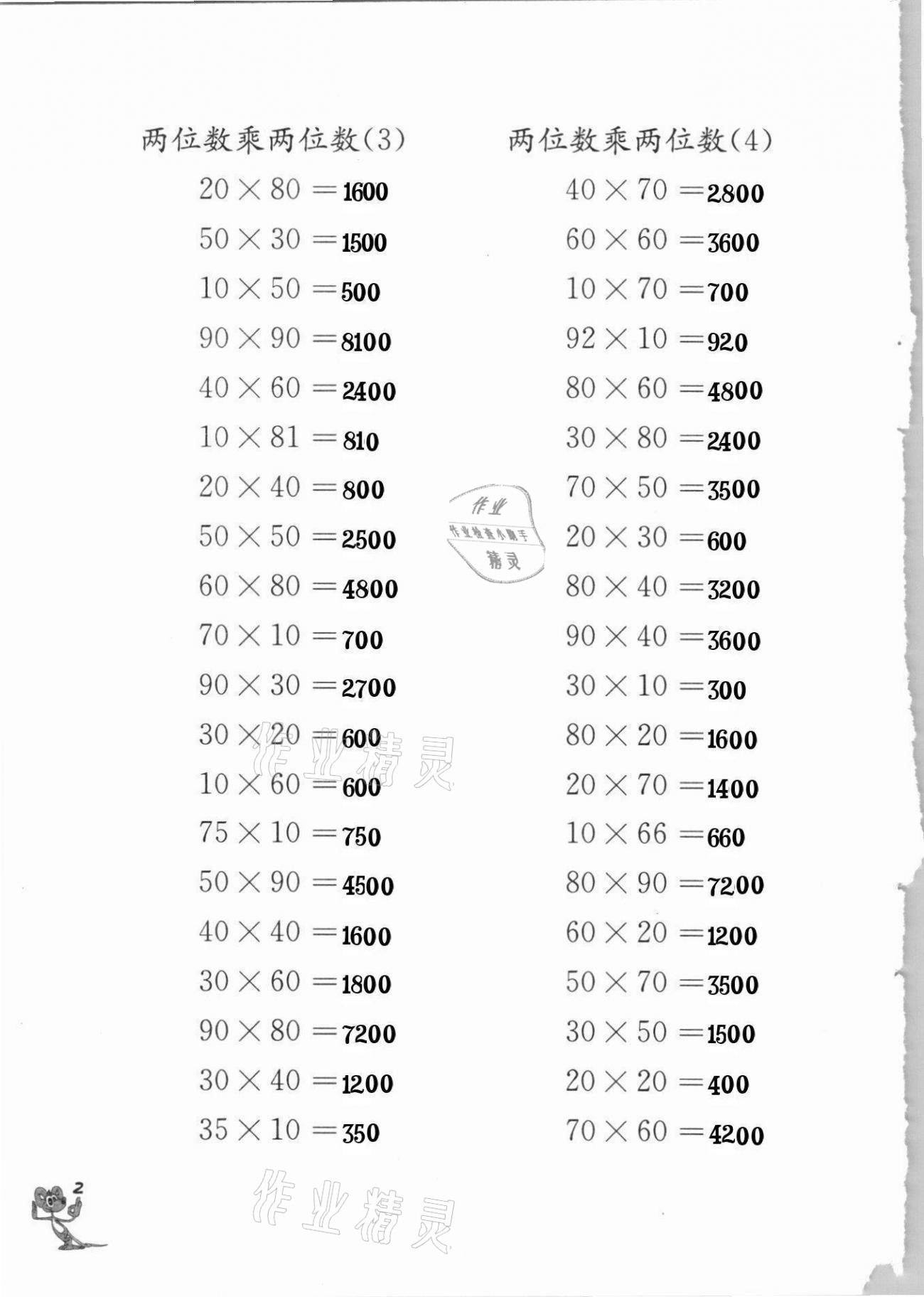 2021年口算練習(xí)冊(cè)三年級(jí)下冊(cè)蘇教版江蘇鳳凰教育出版社 第2頁(yè)