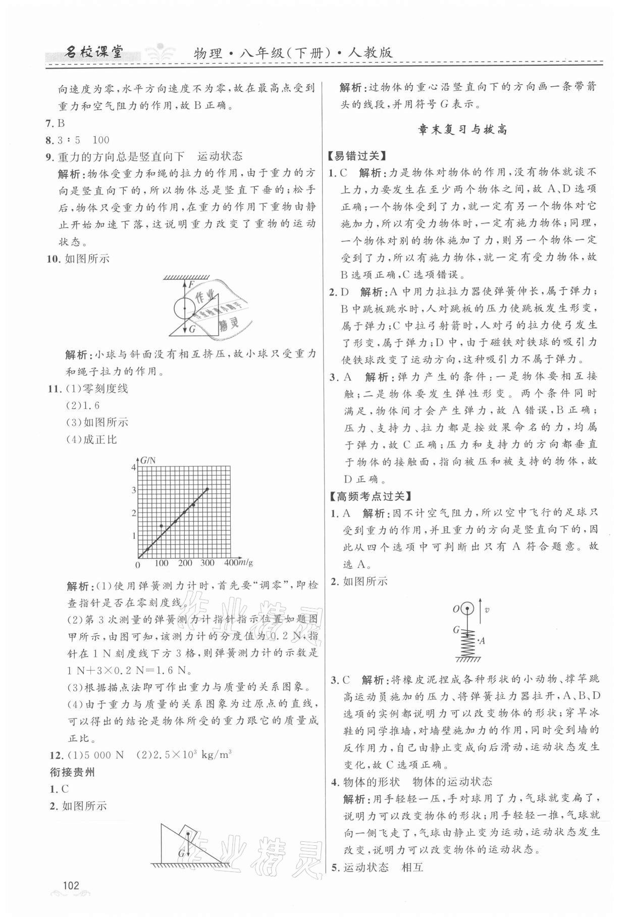 2021年名校課堂八年級(jí)物理下冊(cè)人教版地區(qū)專版貴州人民出版社 第4頁