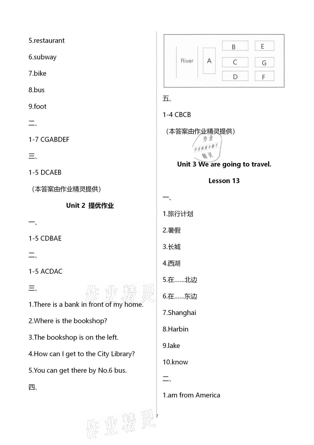 2021年课时作业本加提优试卷六年级英语下册人教精通版 第7页