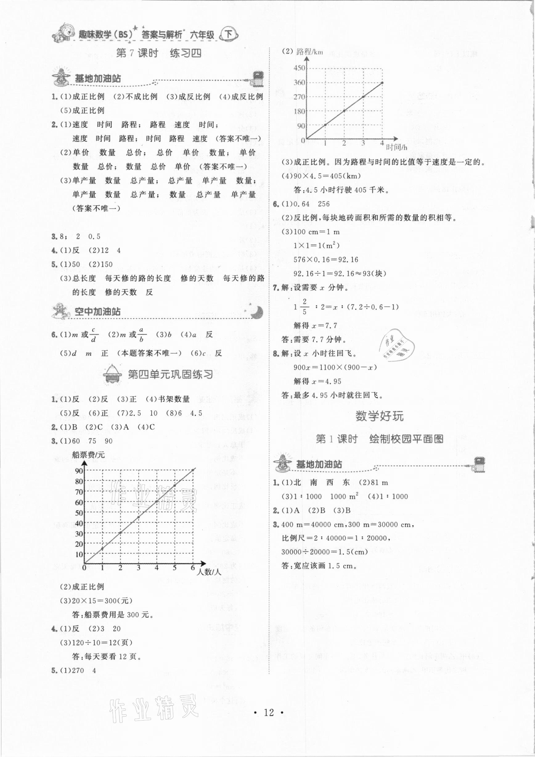 2021年趣味數(shù)學(xué)六年級下冊北師大版 參考答案第12頁