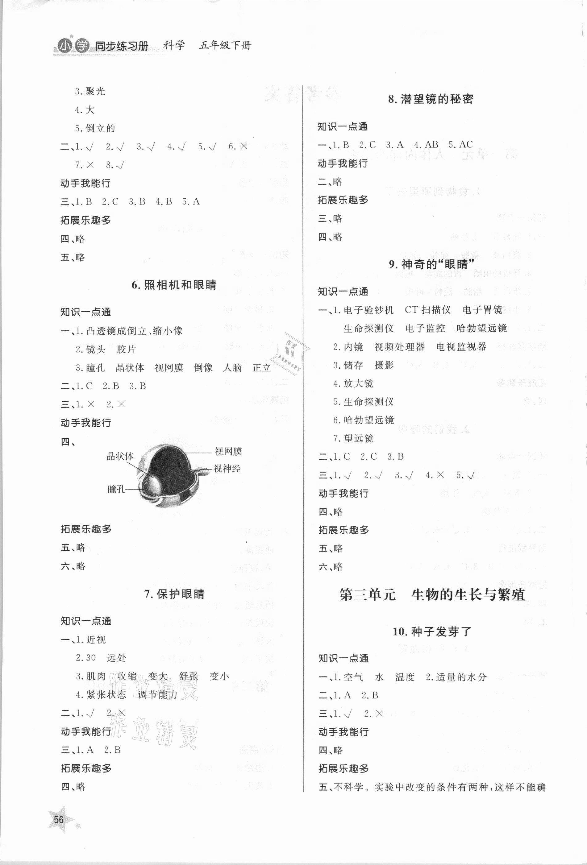 2021年小學(xué)同步練習(xí)冊(cè)五年級(jí)科學(xué)下冊(cè)青島版六三制山東人民出版社 第2頁