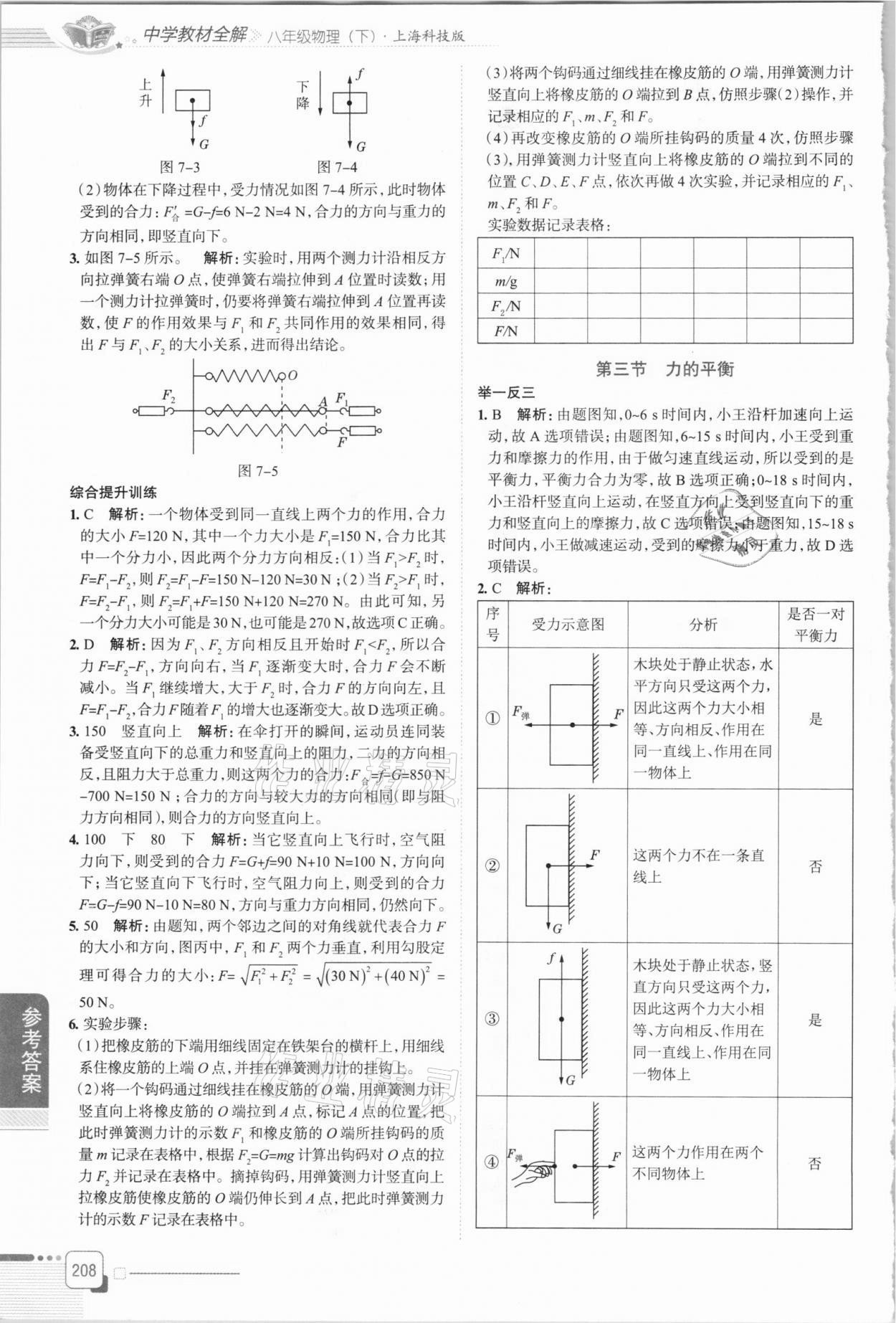 2021年中學(xué)教材全解八年級物理下冊滬科版 第2頁