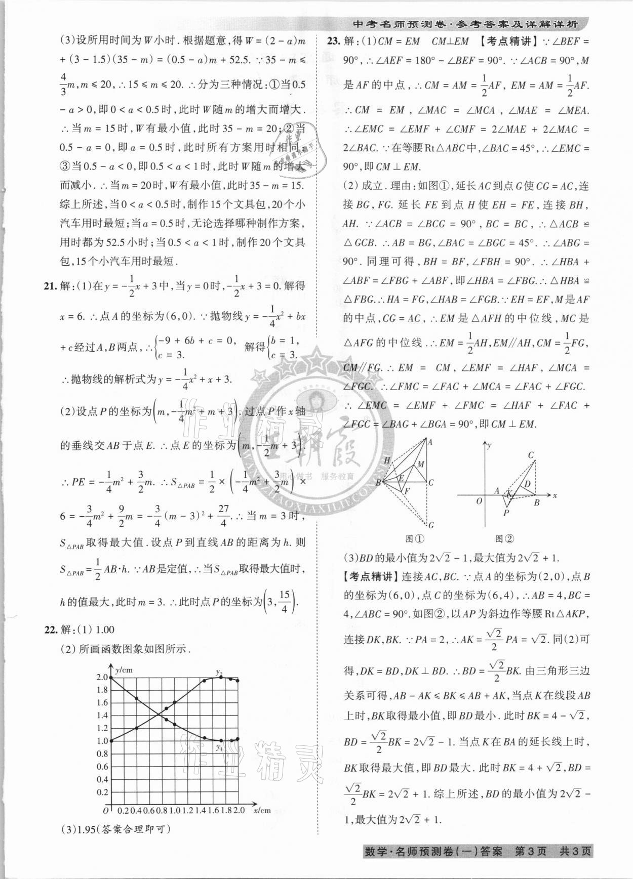 2021年王朝霞中考名師預(yù)測卷數(shù)學(xué)河南專版 第3頁