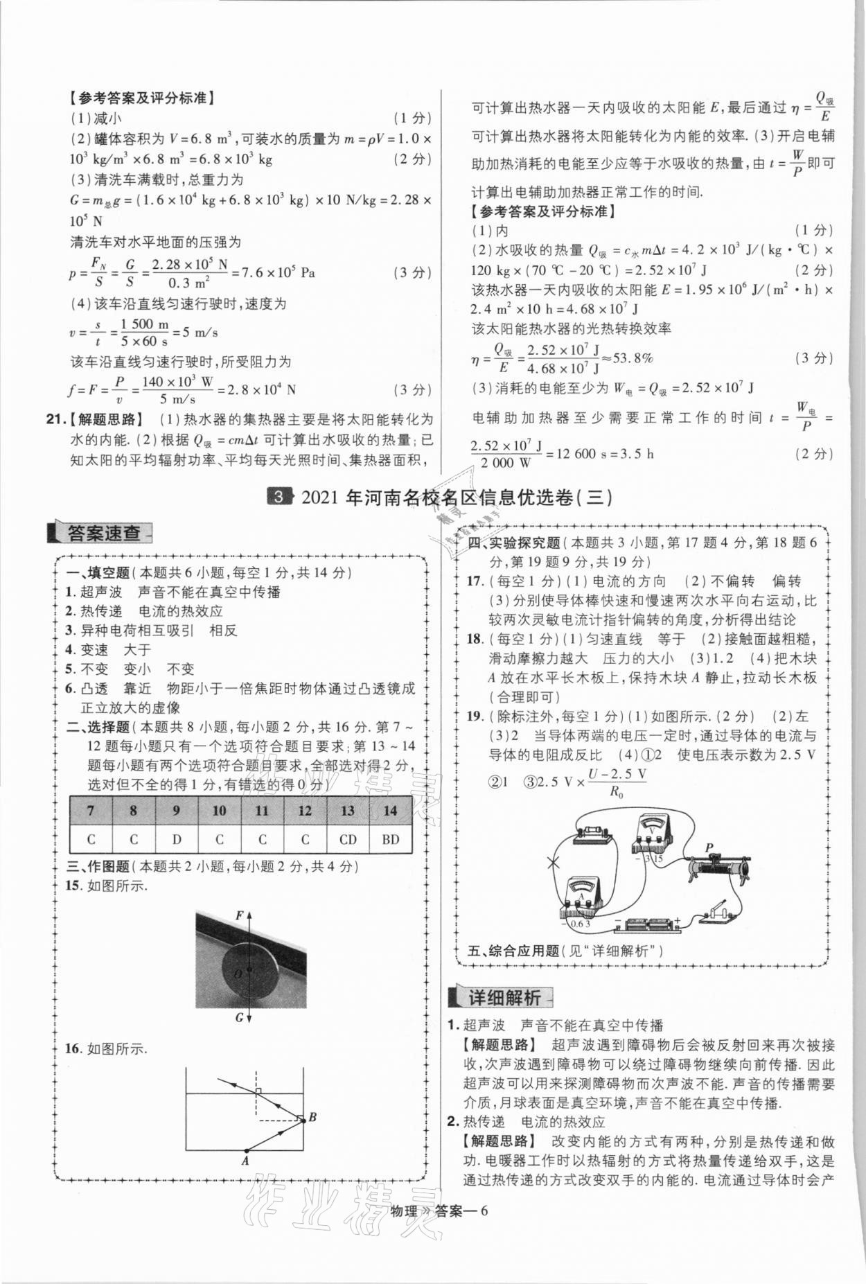 2021年金考卷百校聯(lián)盟系列河南中考信息卷物理 第6頁