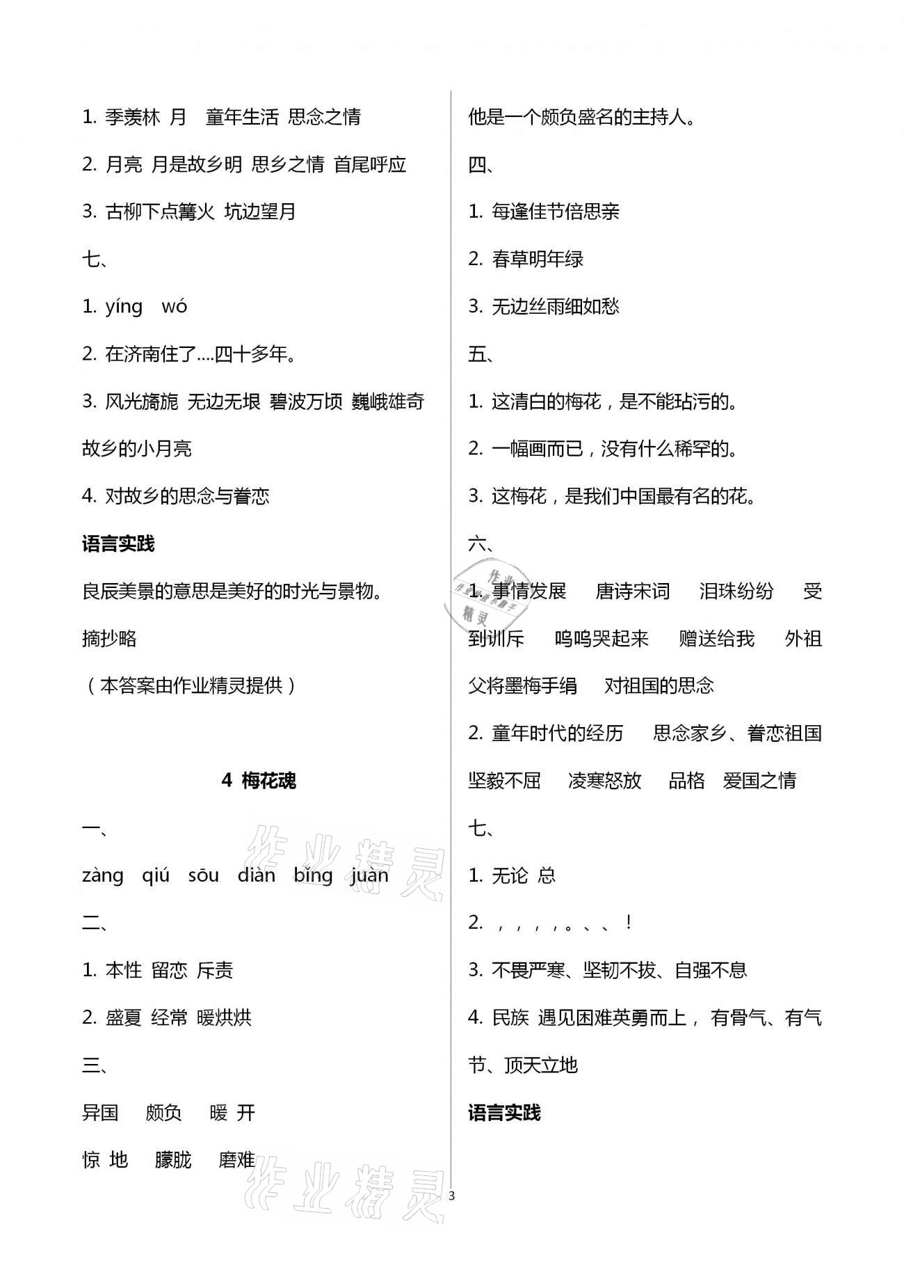 2021年金椰風(fēng)新課程同步練五年級(jí)語文下冊(cè)人教版 第3頁