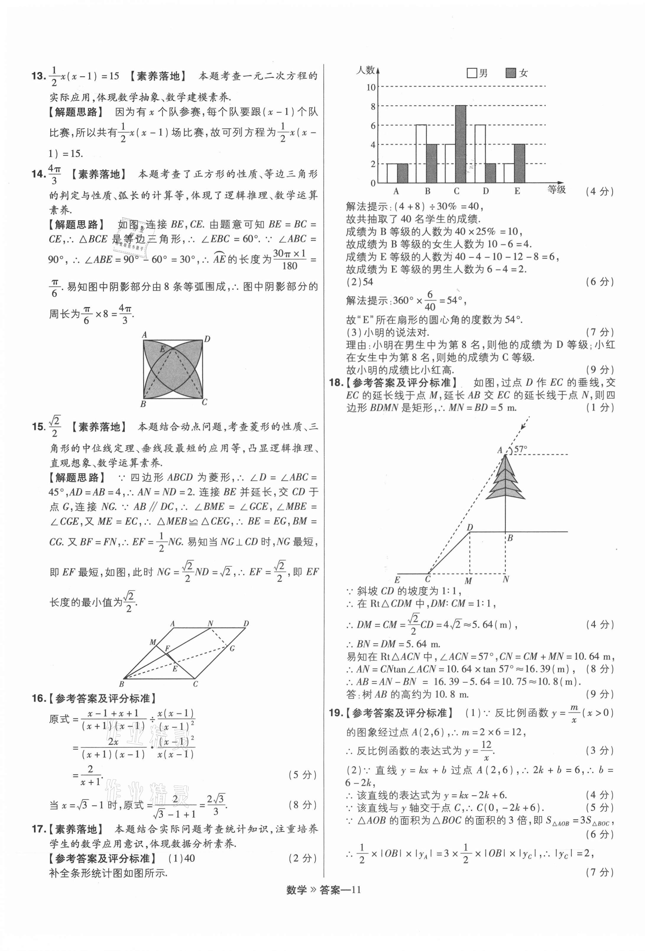 2021年金考卷百校聯盟系列河南中考信息卷數學 第11頁