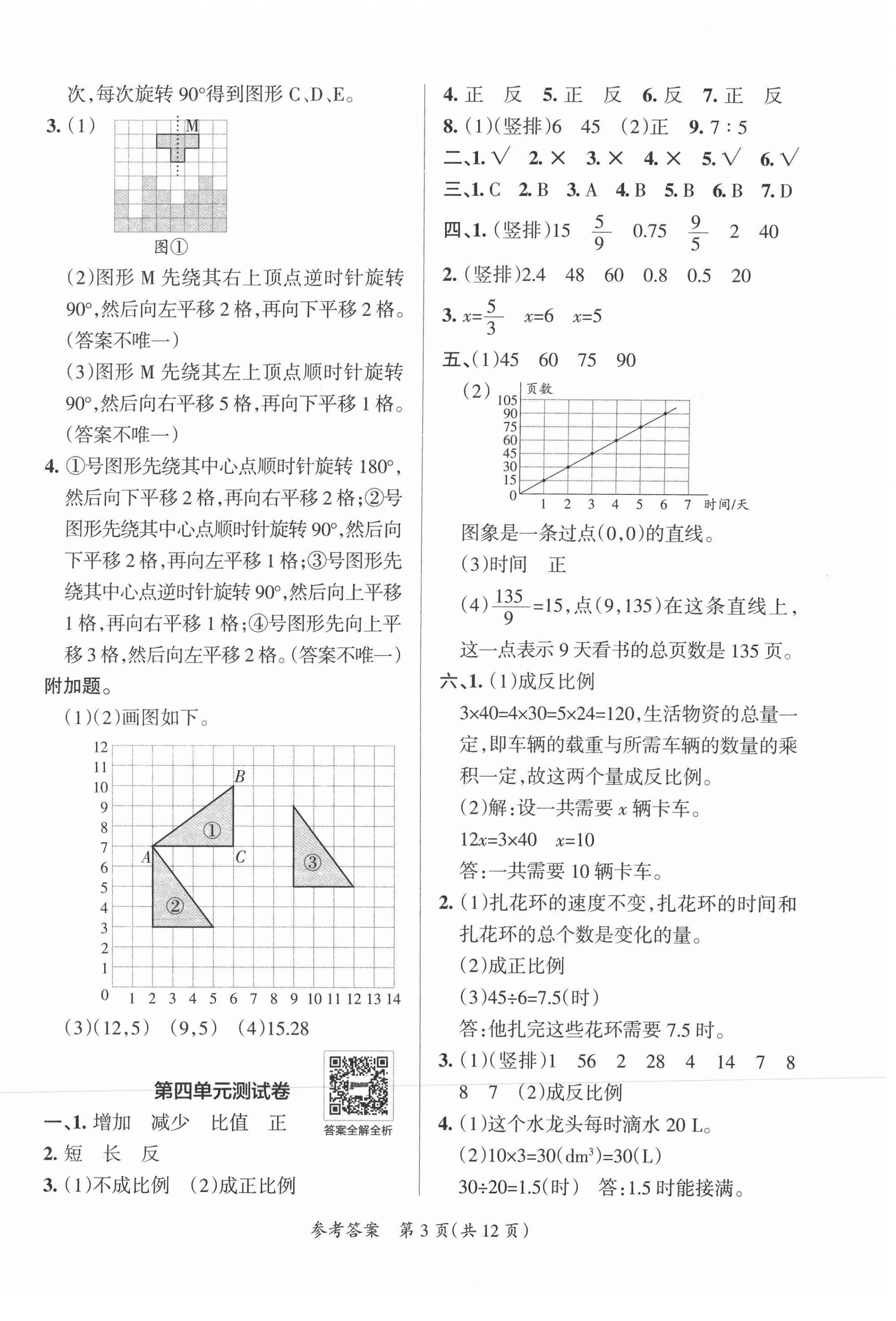 2021年小學學霸單元期末標準卷六年級數(shù)學下冊北師大版 第3頁