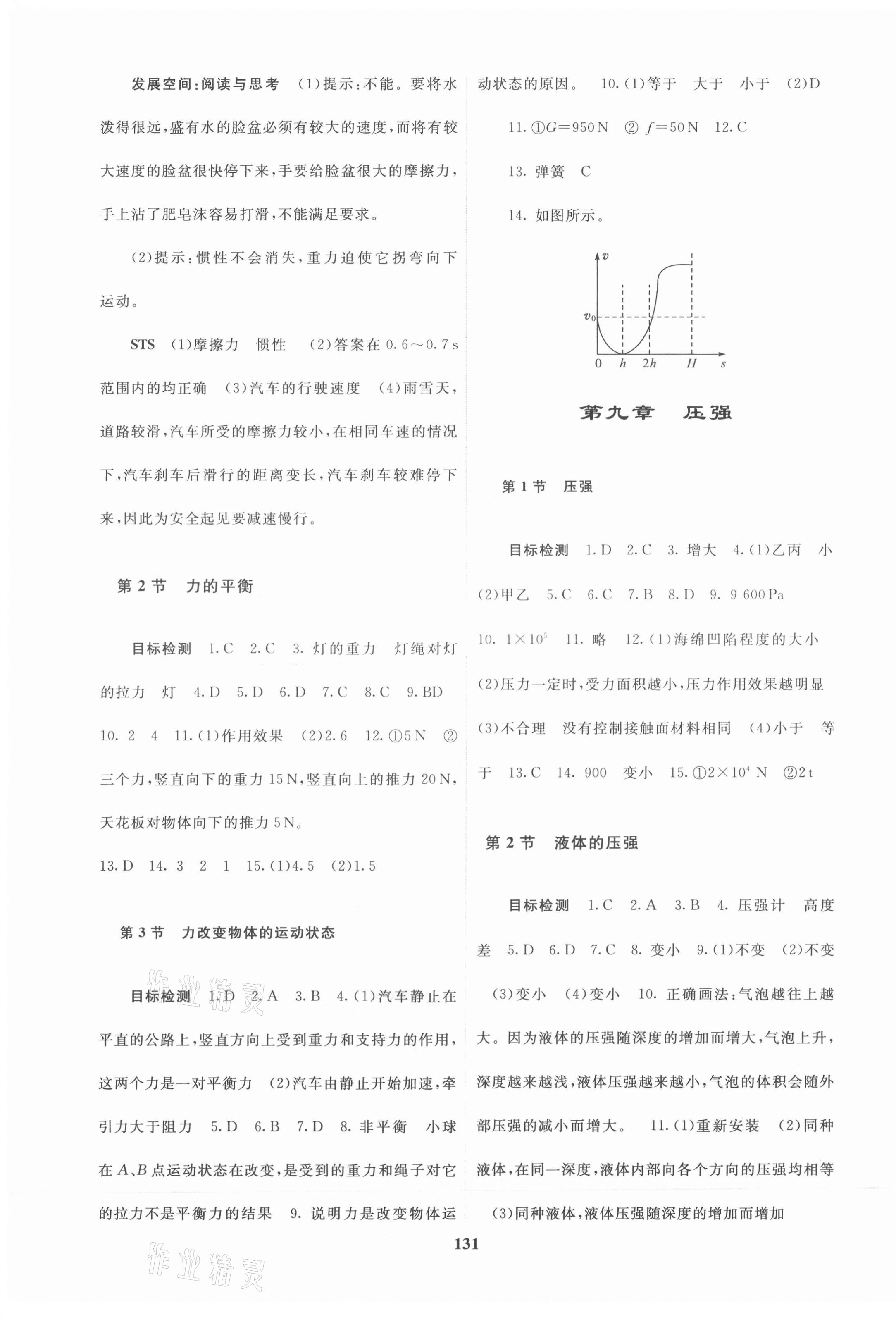 2021年学生活动手册八年级物理下册人教版 第3页