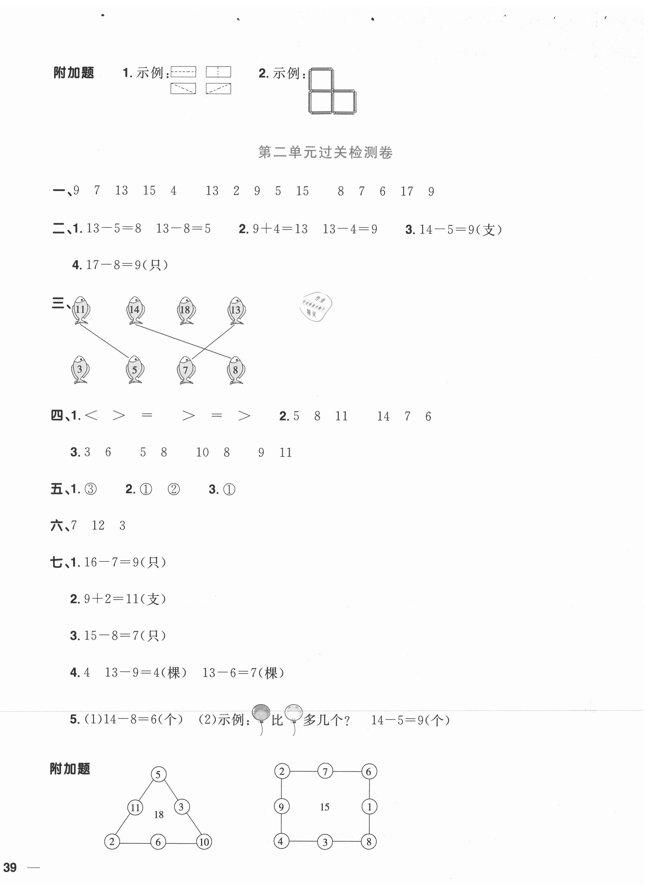 2021年陽(yáng)光同學(xué)全優(yōu)達(dá)標(biāo)好卷一年級(jí)數(shù)學(xué)下冊(cè)人教版浙江專(zhuān)版 第2頁(yè)