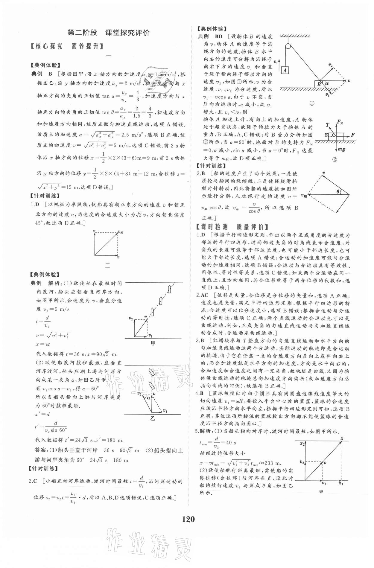 2021年點(diǎn)金訓(xùn)練精講巧練高中物理必修2教科版 參考答案第2頁