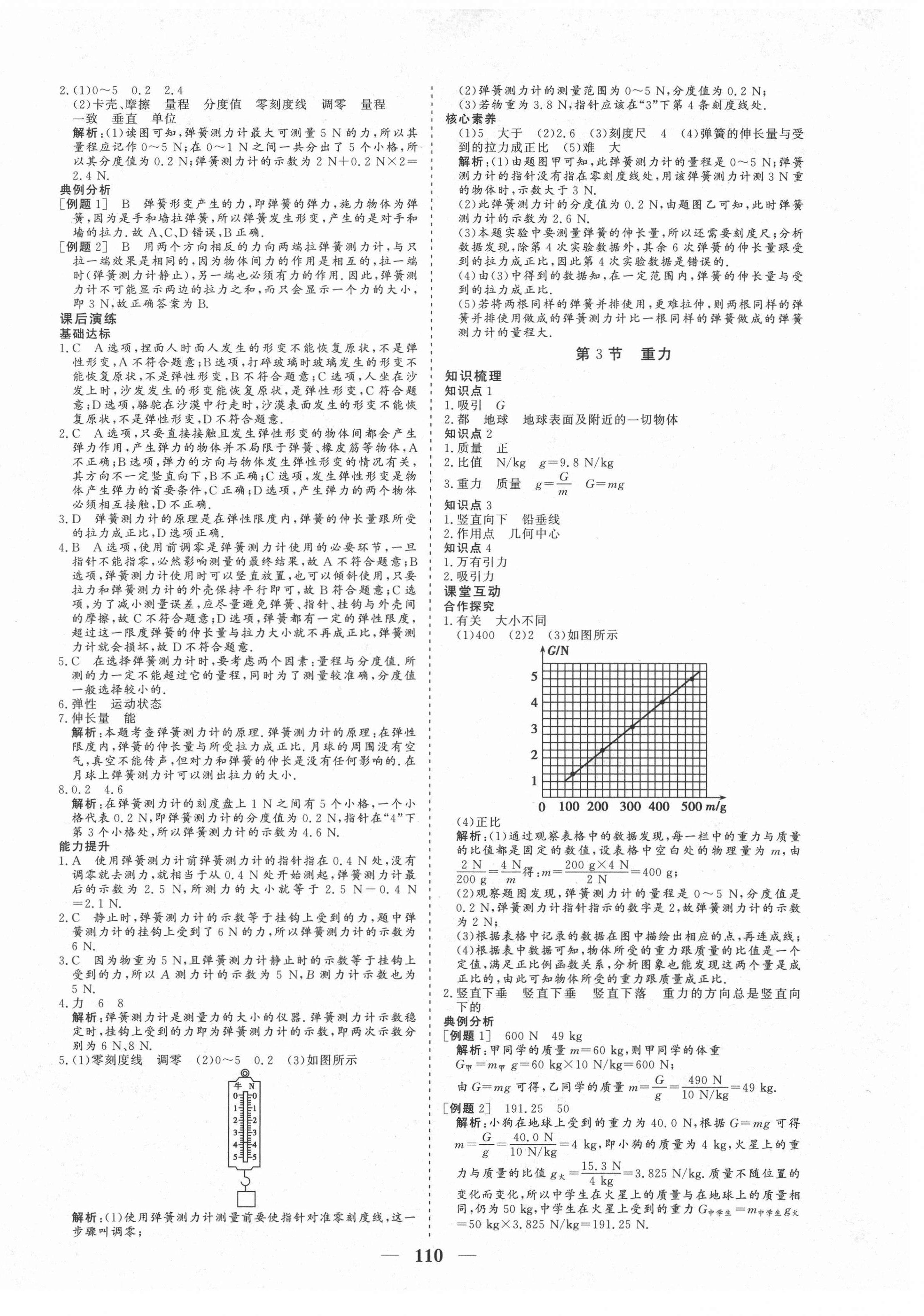 2021年優(yōu)化探究八年級物理下冊人教版 參考答案第2頁