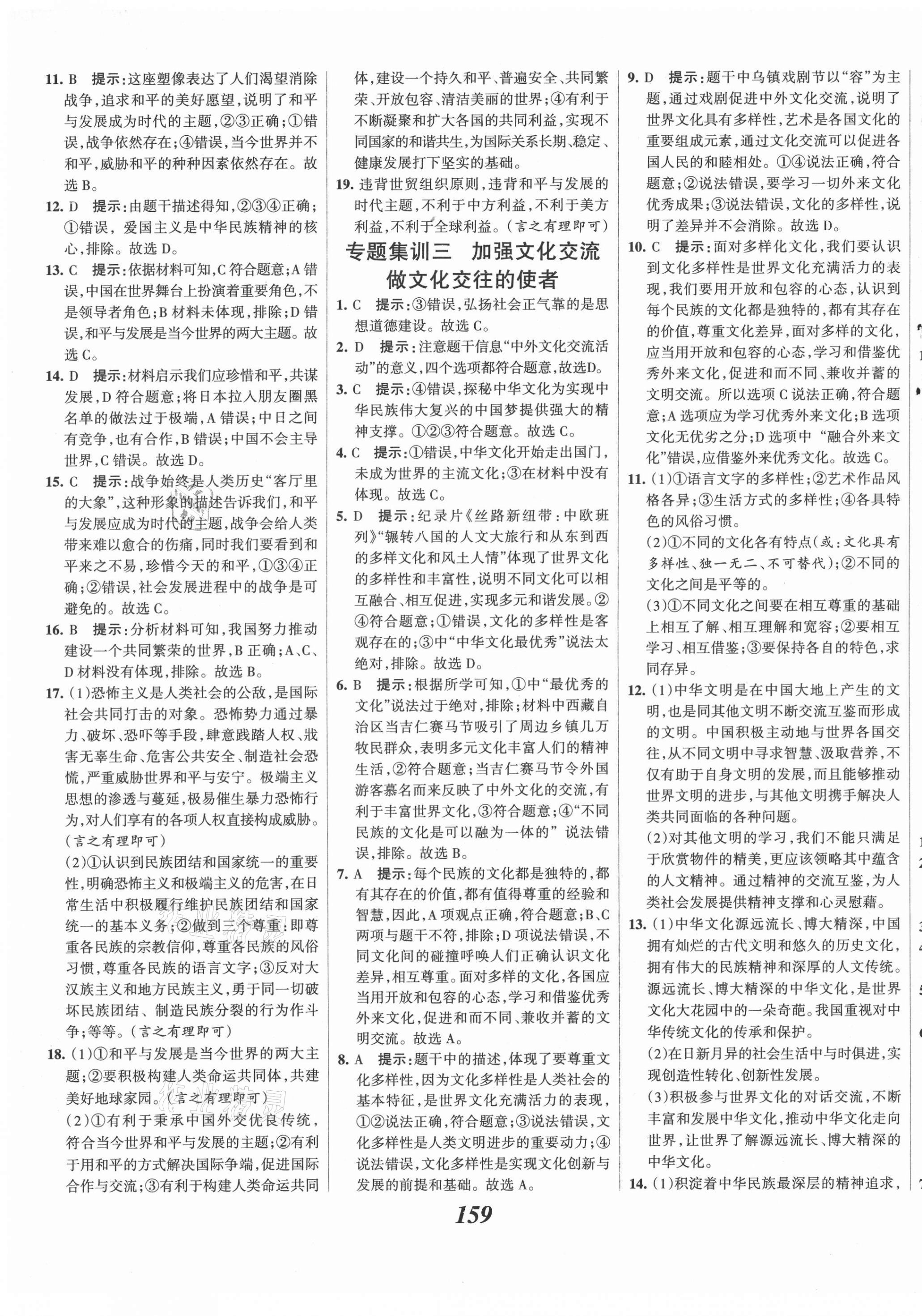 2021年全優(yōu)課堂考點(diǎn)集訓(xùn)與滿分備考九年級(jí)道德與法治下冊(cè)人教版 第5頁