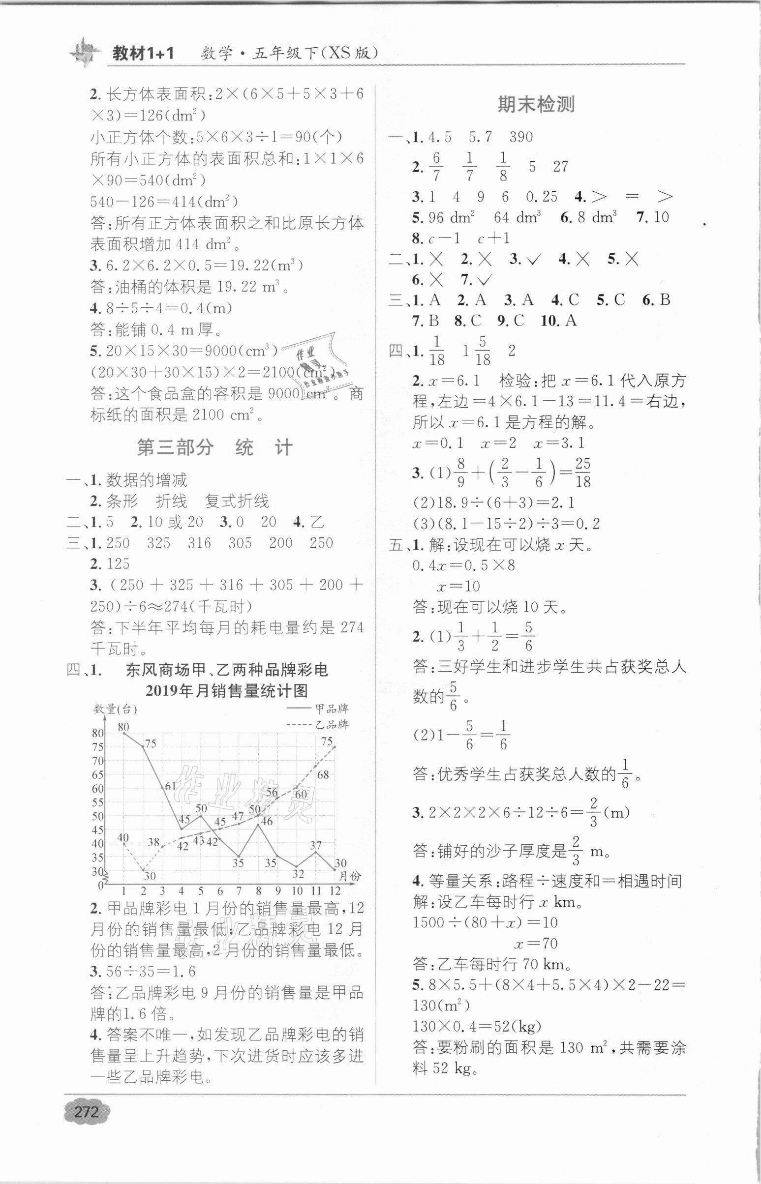 2021年教材全解精練1加1五年級數(shù)學下冊西師大版 第4頁