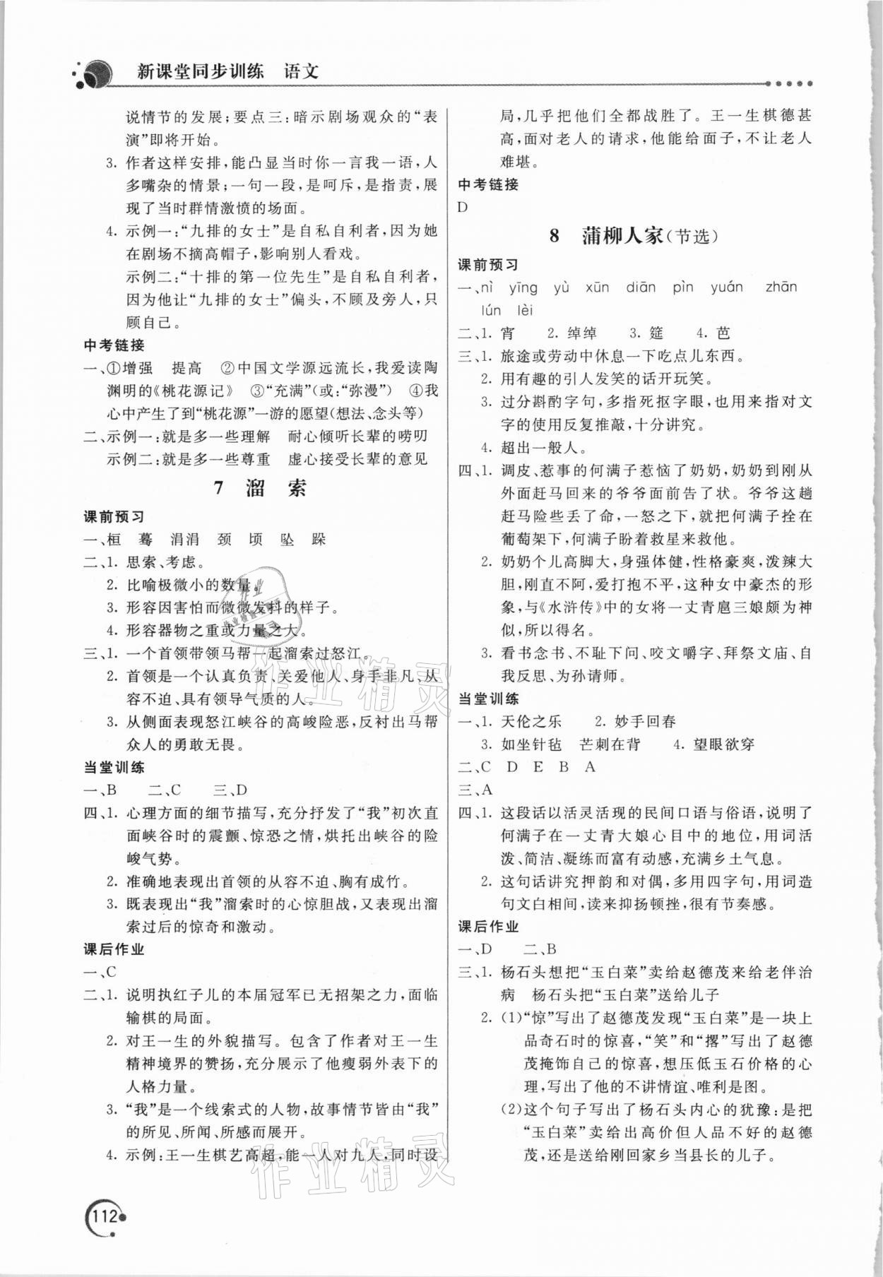 2021年新課堂同步訓(xùn)練九年級(jí)語(yǔ)文下冊(cè)人教版 第4頁(yè)