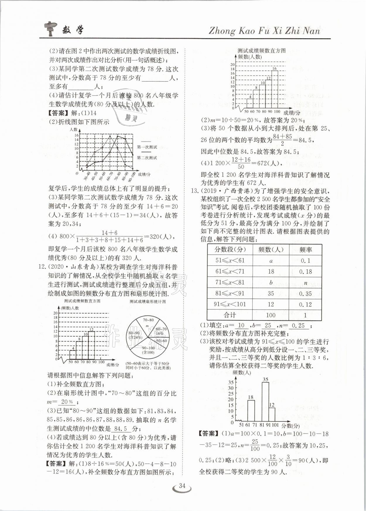 2021年中考復(fù)習(xí)指南數(shù)學(xué)十堰專版長(zhǎng)江少年兒童出版社 參考答案第34頁(yè)