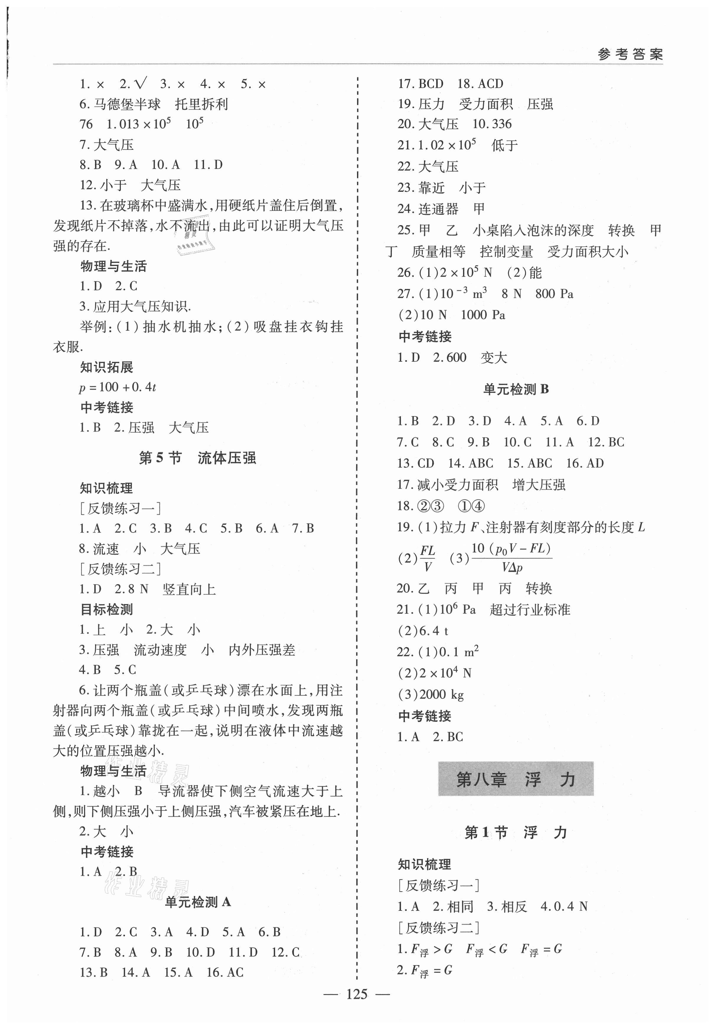 2021年新課堂同步學(xué)習(xí)與探究八年級物理下冊魯科版萊西專版54制 第5頁