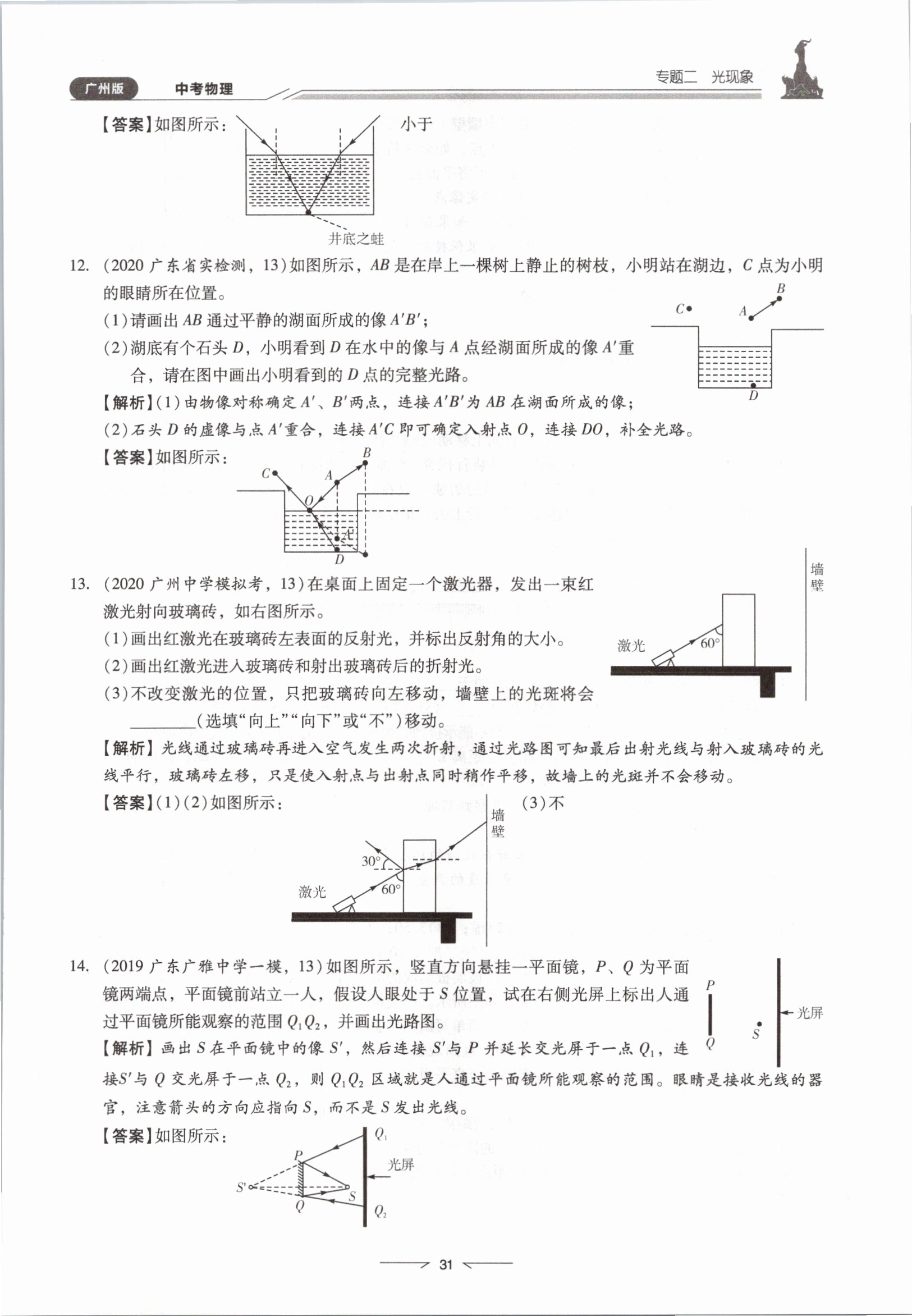 2021年粵高分學(xué)案物理&nbsp;參考答案第31頁(yè)