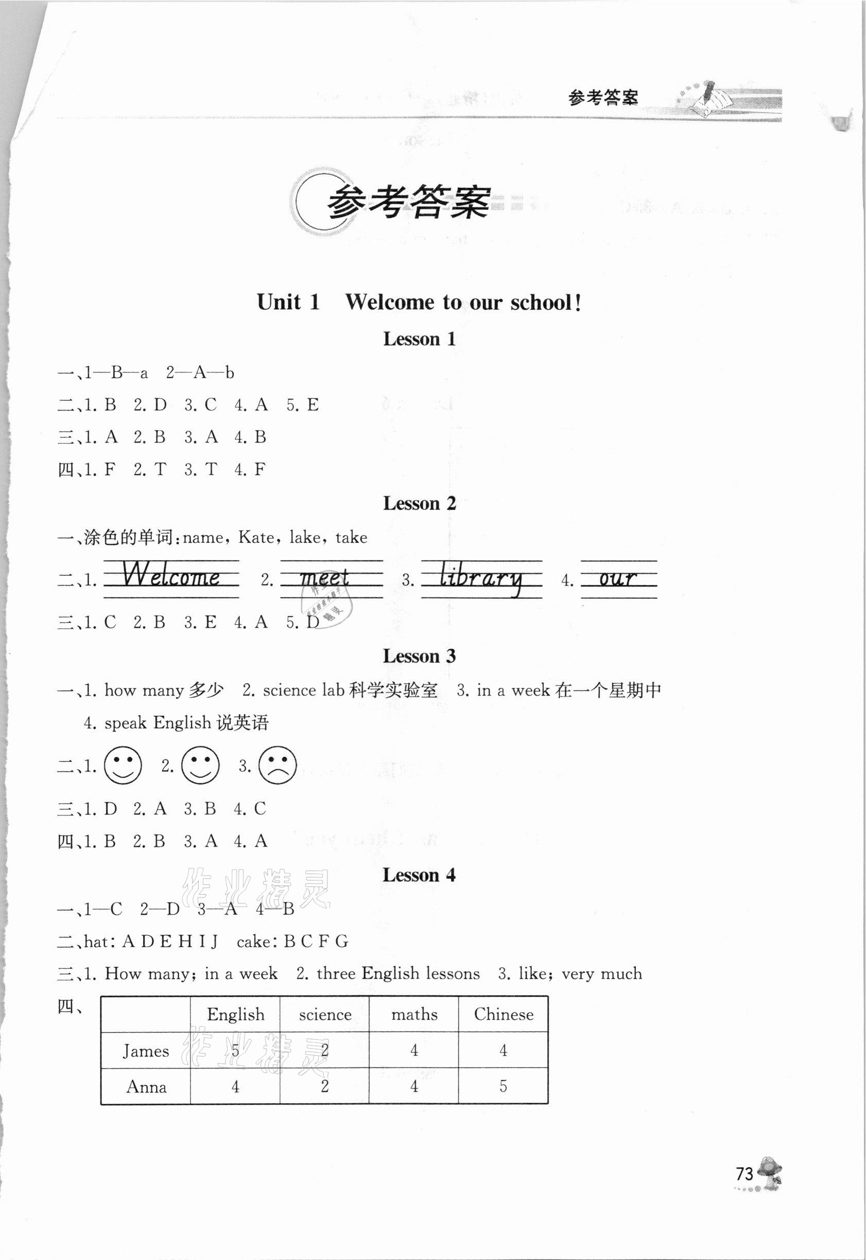 2021年英语同步练习册五年级下册人教精通版人民教育出版社彩版新疆专版 第1页